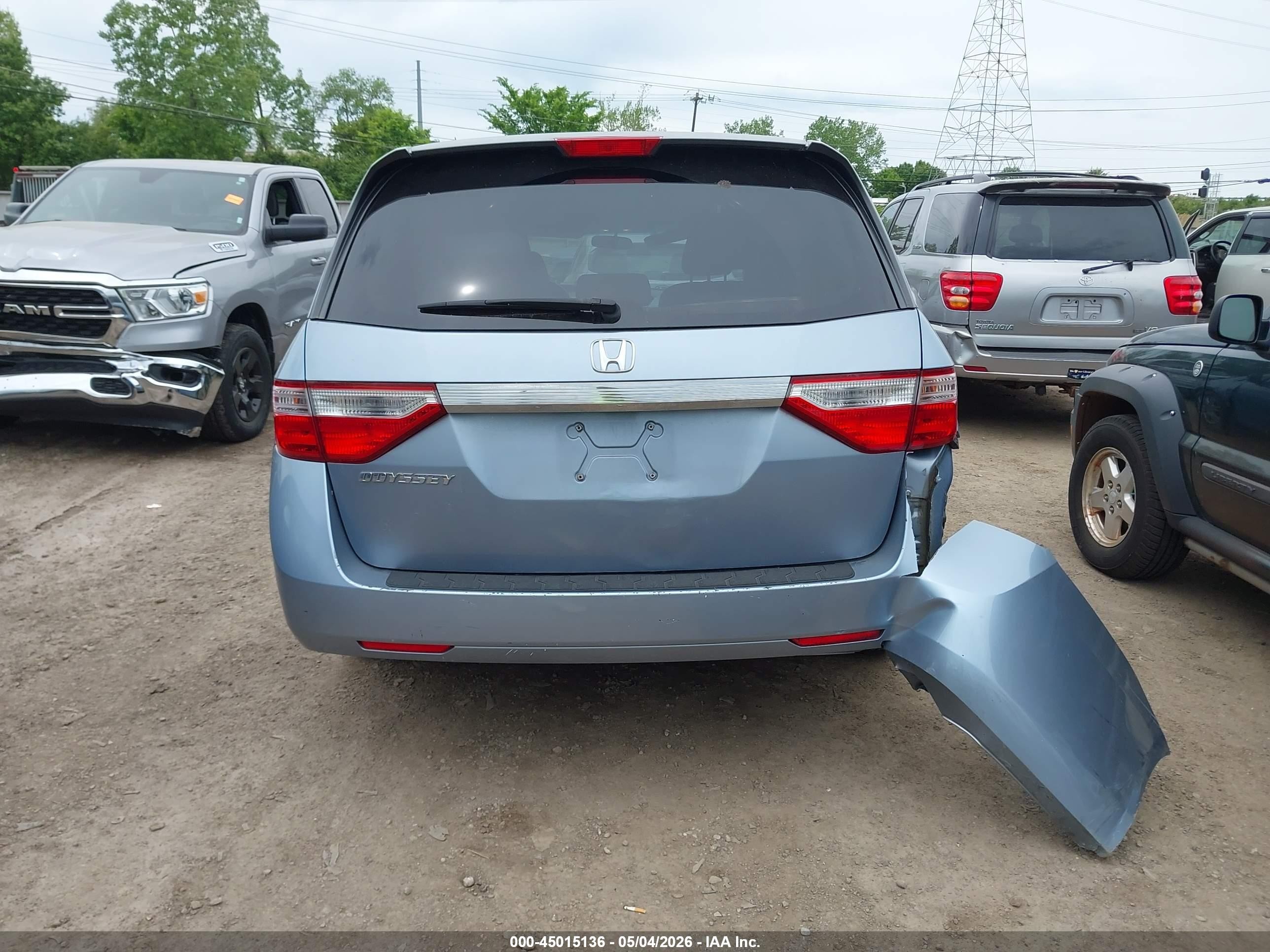 2012 Honda Odyssey Ex Light Blue vin: 5FNRL5H42CB072133