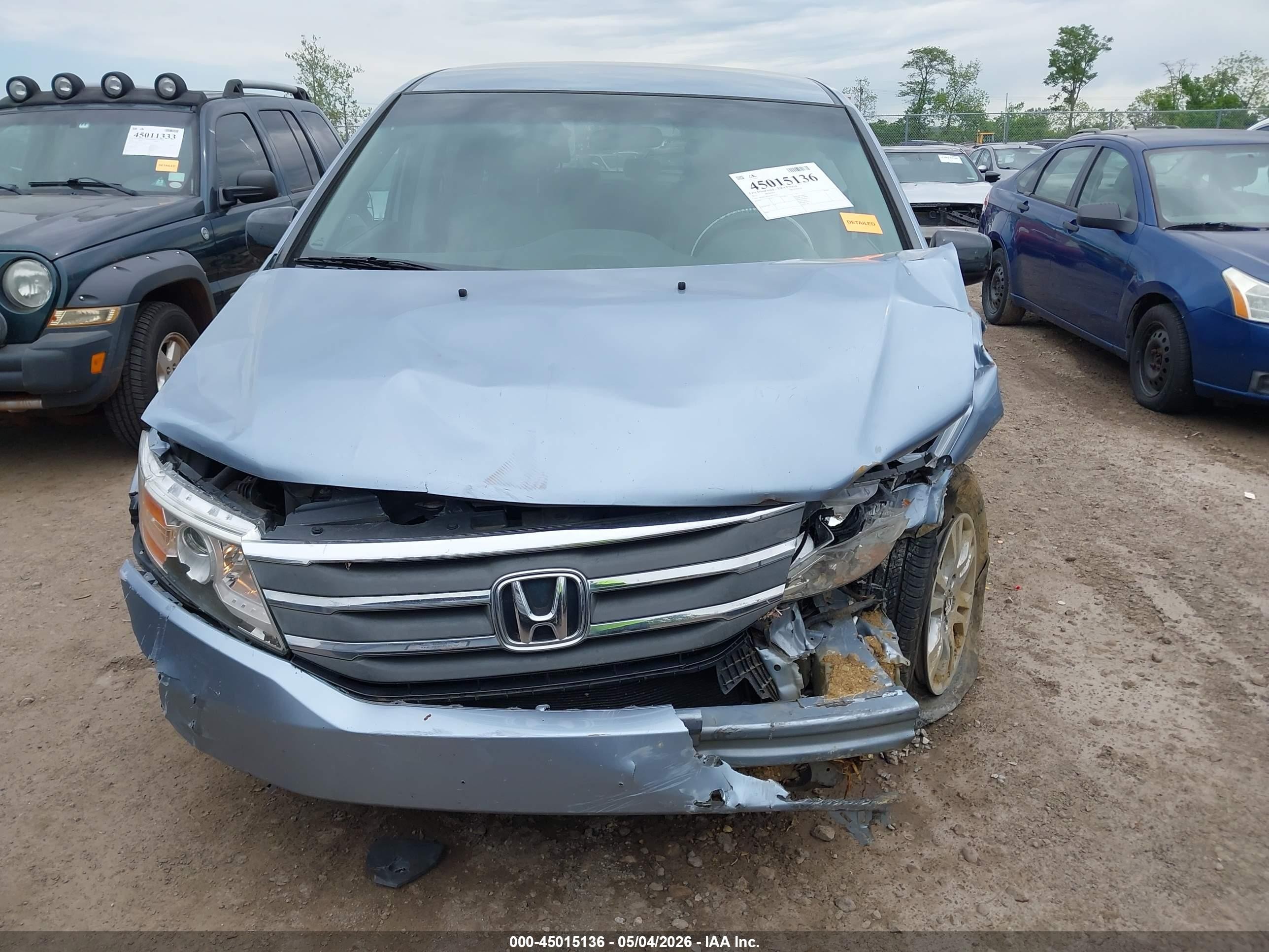 2012 Honda Odyssey Ex Light Blue vin: 5FNRL5H42CB072133