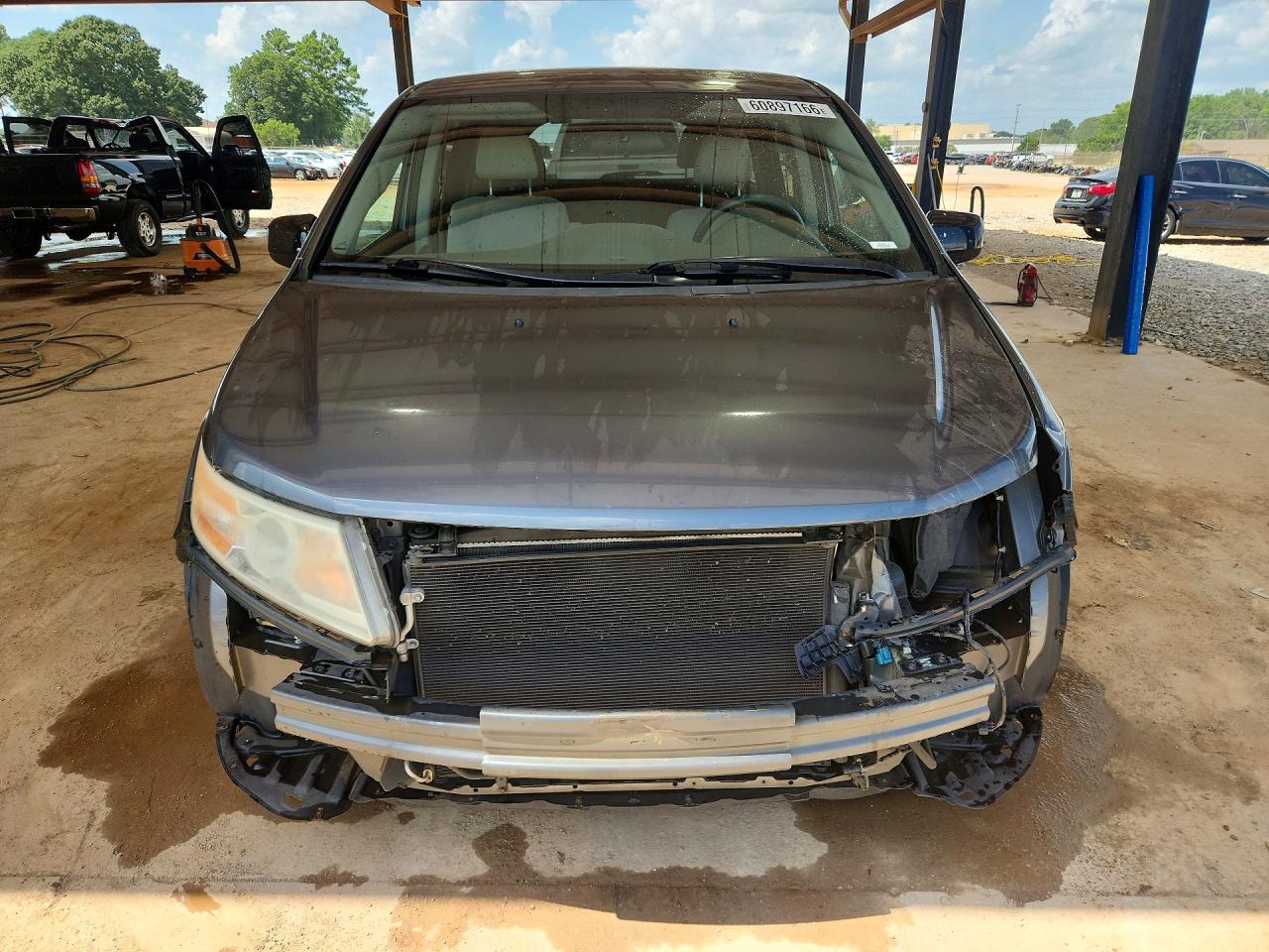 2013 Honda Odyssey Ex Gray vin: 5FNRL5H42DB051252