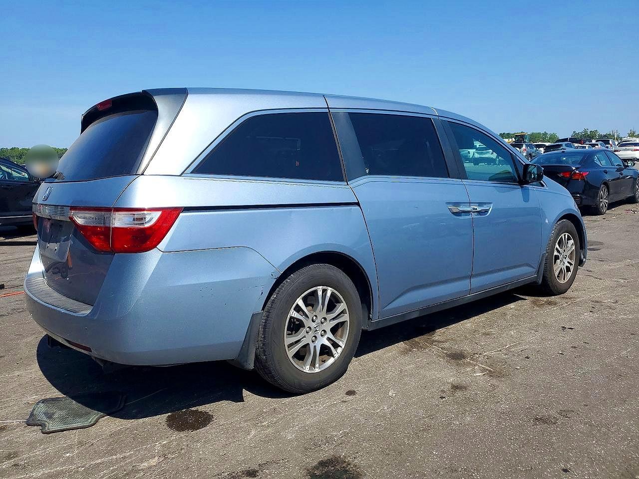 2013 Honda Odyssey Ex Blue vin: 5FNRL5H42DB078421