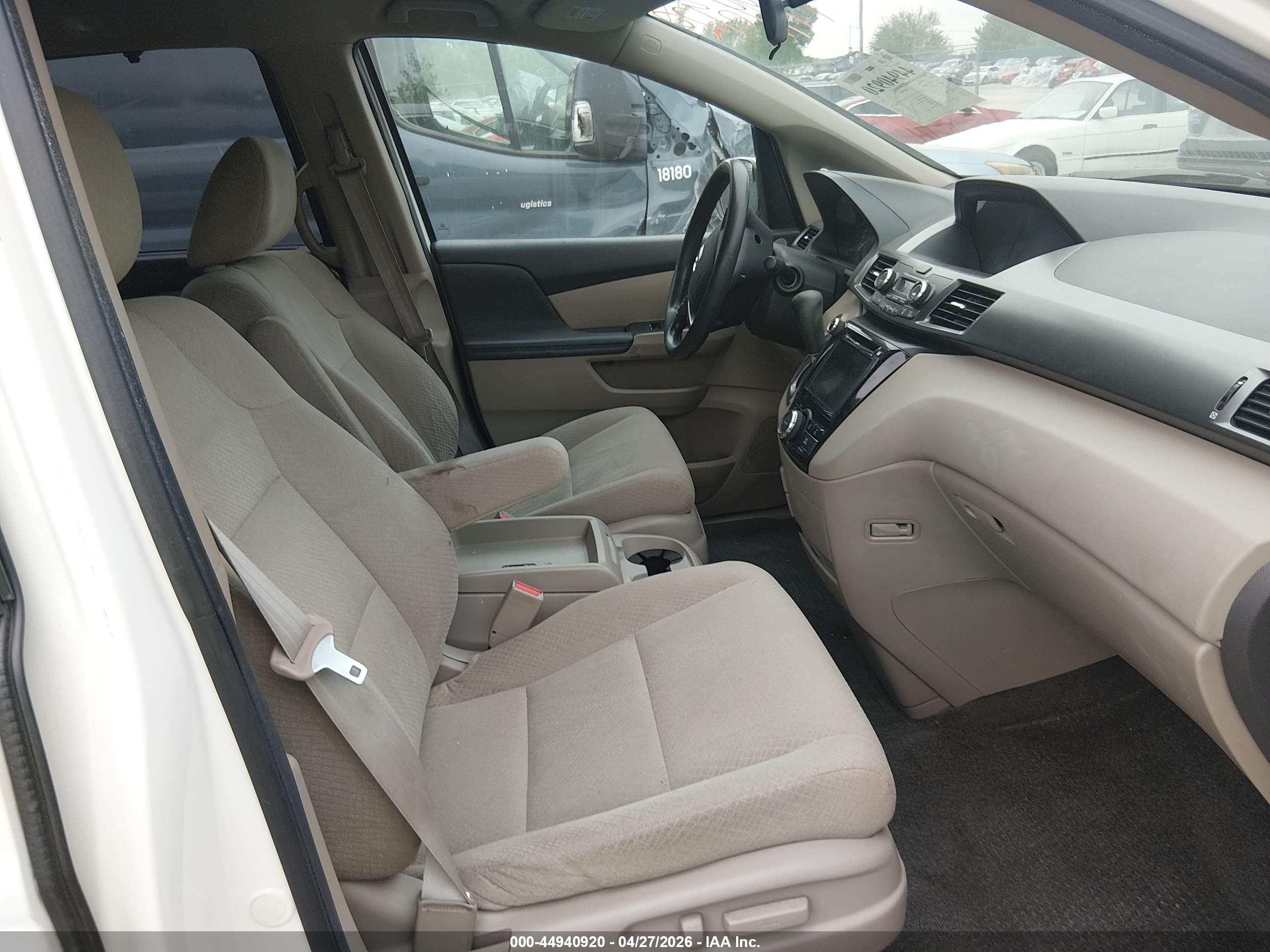 2014 Honda Odyssey Ex White vin: 5FNRL5H42EB018298