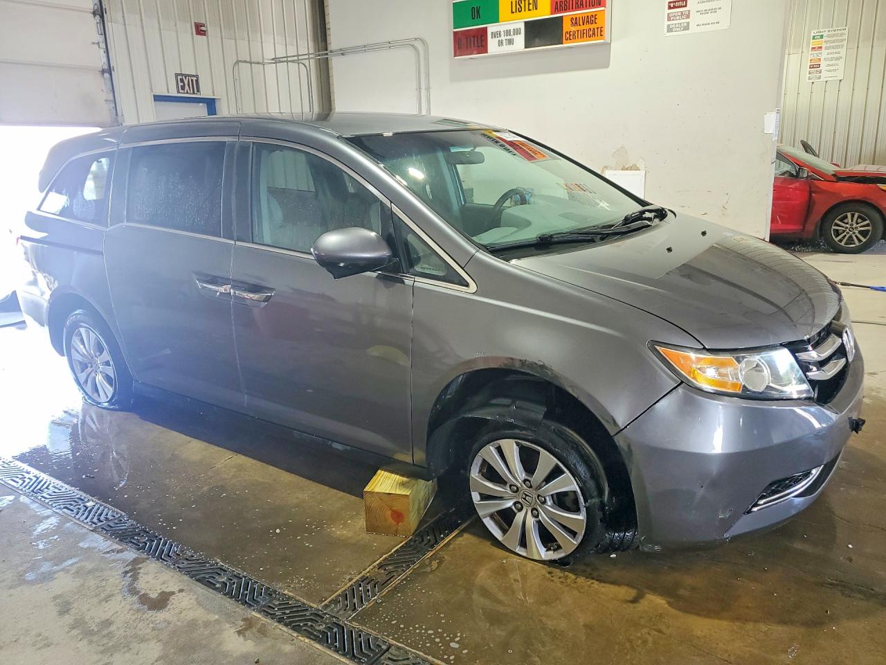 2014 Honda Odyssey Ex Gray vin: 5FNRL5H42EB032010