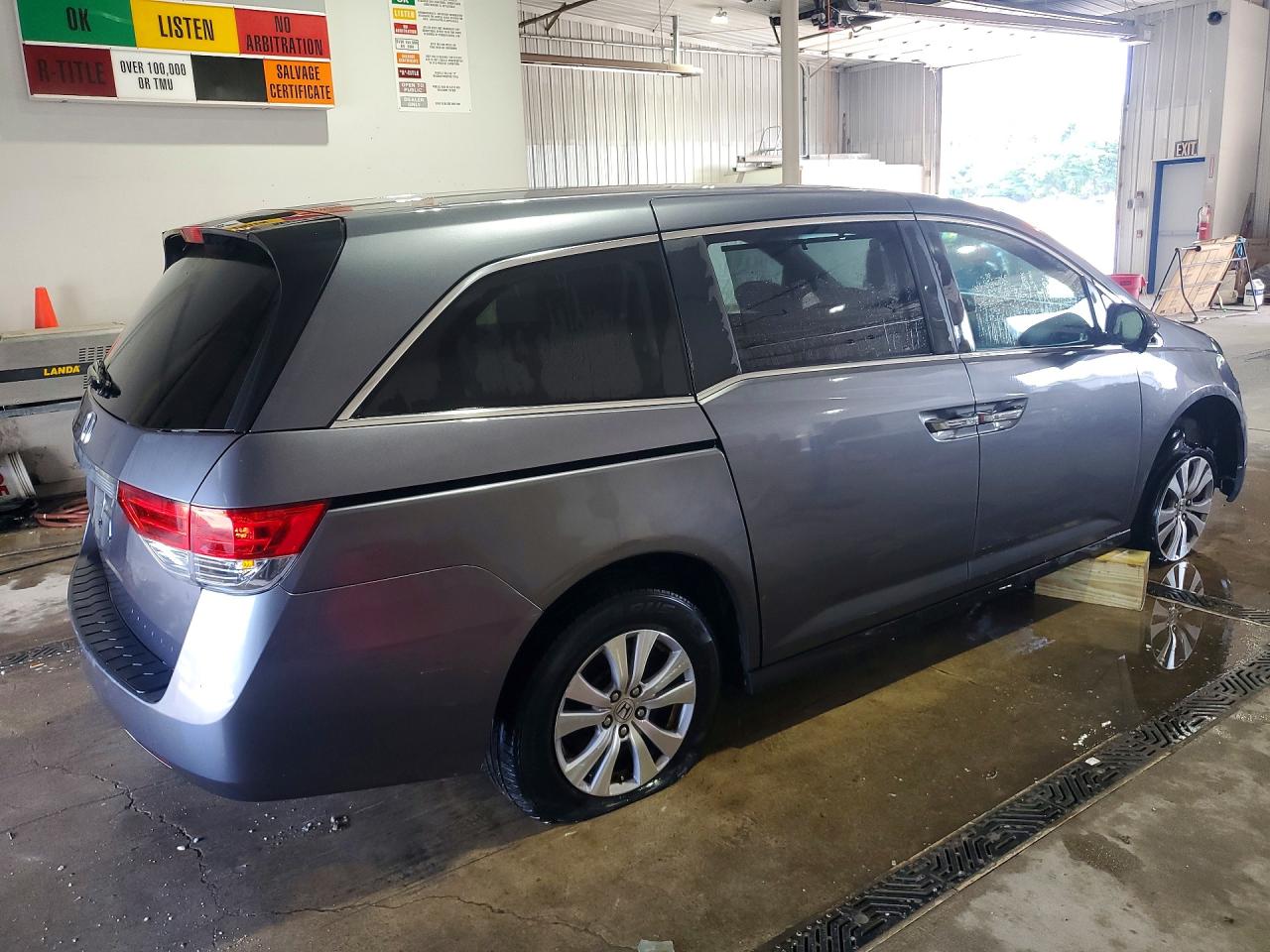 2014 Honda Odyssey Ex Gray vin: 5FNRL5H42EB032010