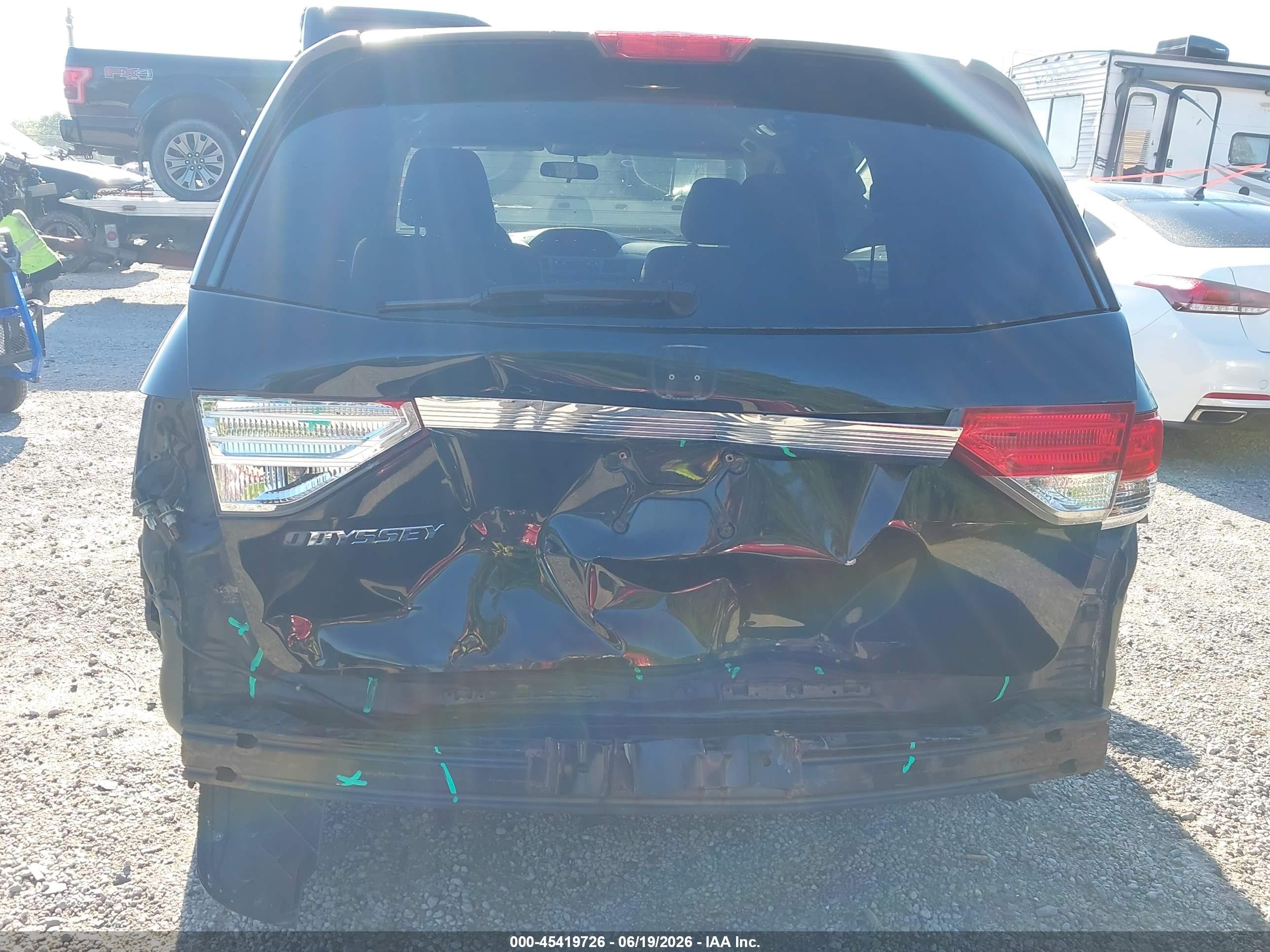 2014 Honda Odyssey Ex Черный vin: 5FNRL5H42EB032377