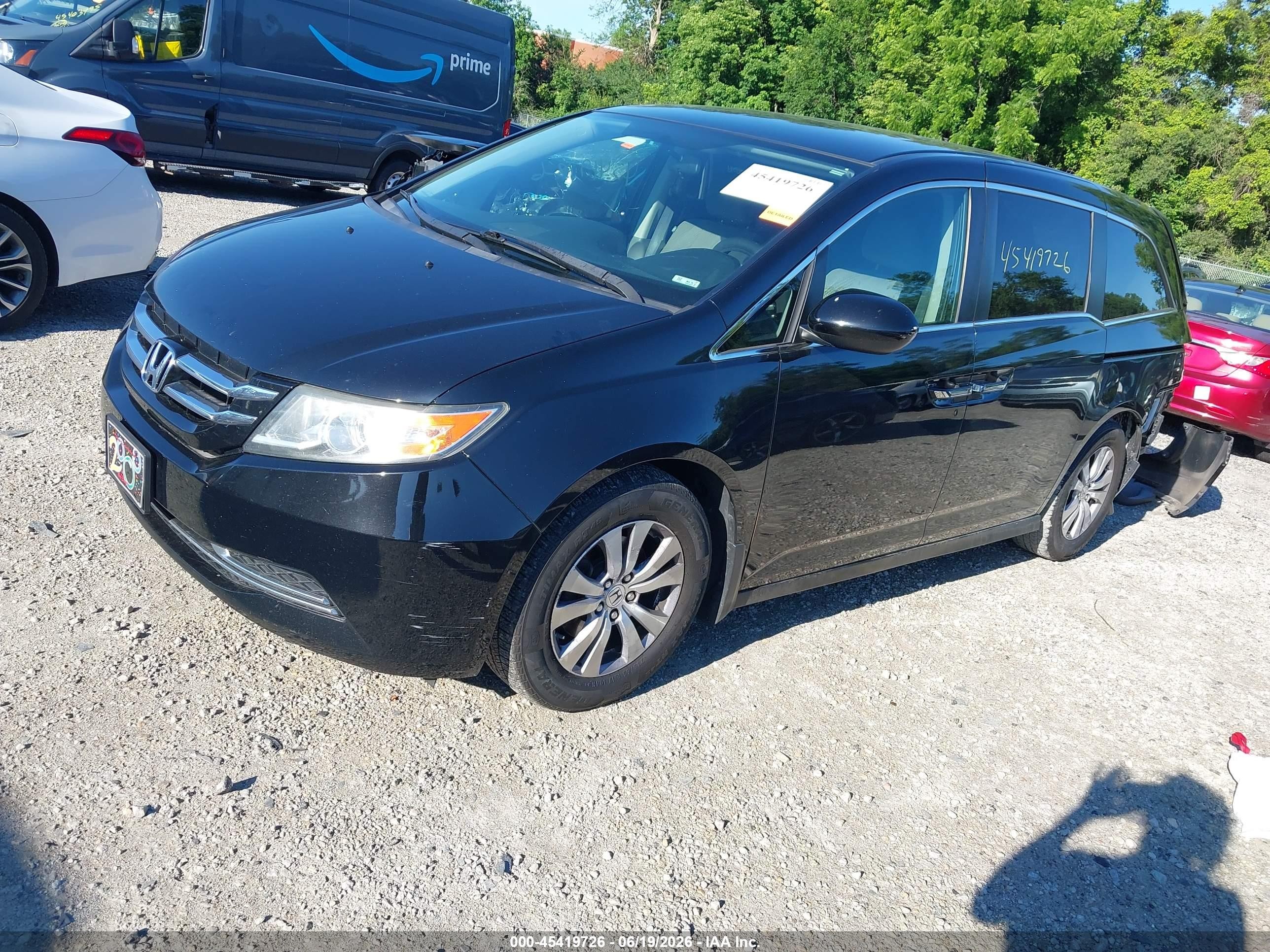 2014 Honda Odyssey Ex Черный vin: 5FNRL5H42EB032377