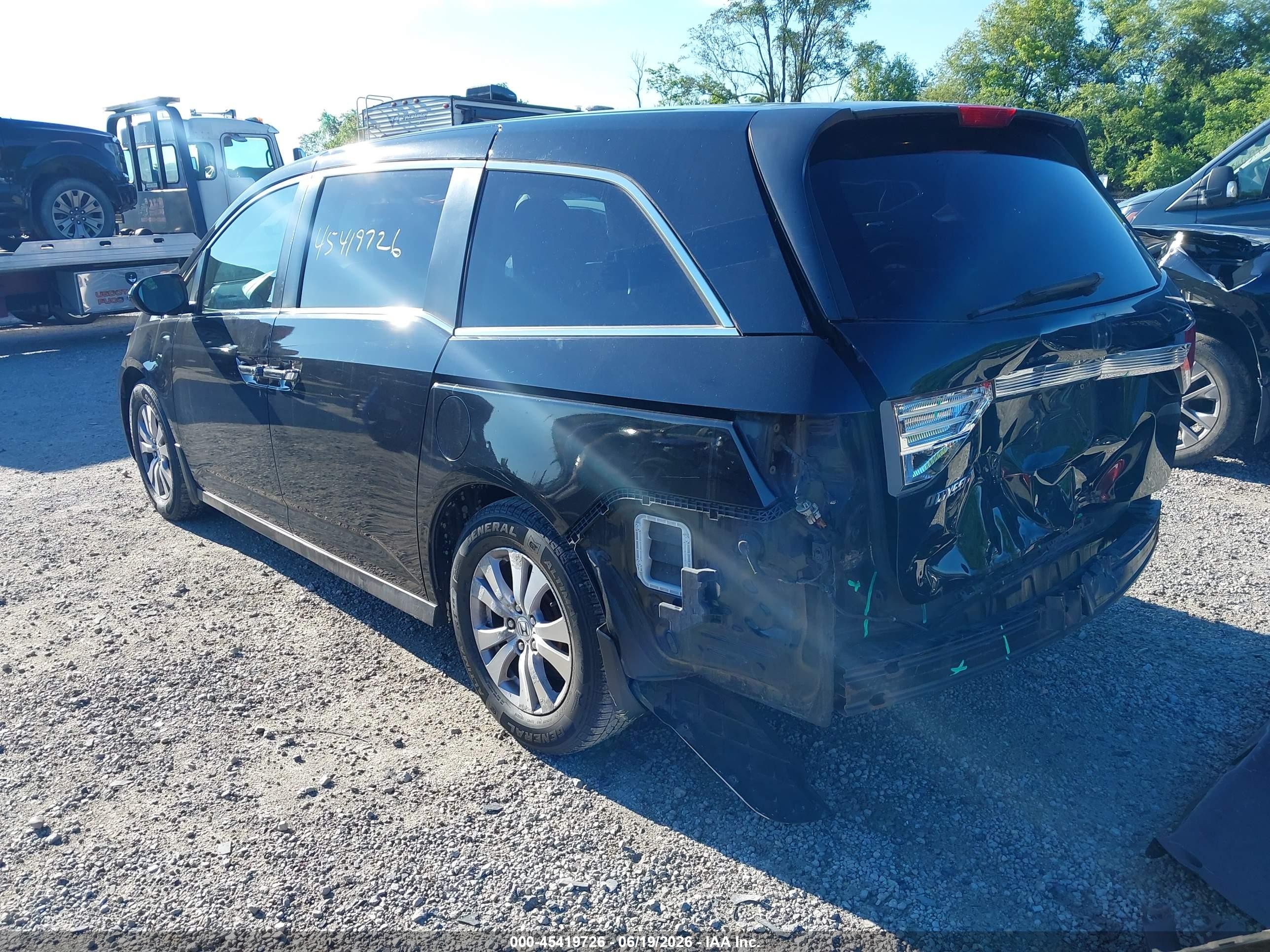 2014 Honda Odyssey Ex Черный vin: 5FNRL5H42EB032377