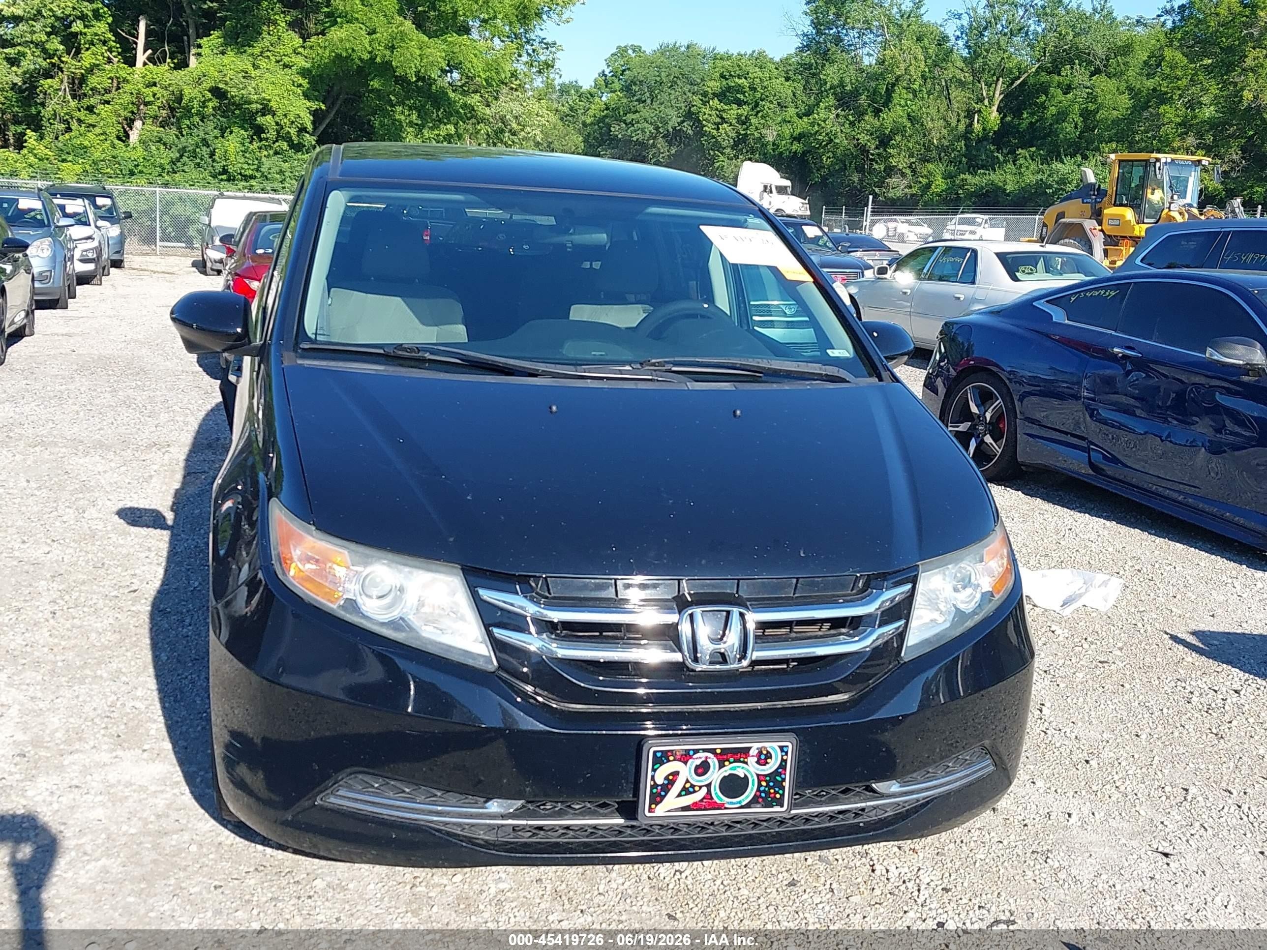 2014 Honda Odyssey Ex Черный vin: 5FNRL5H42EB032377