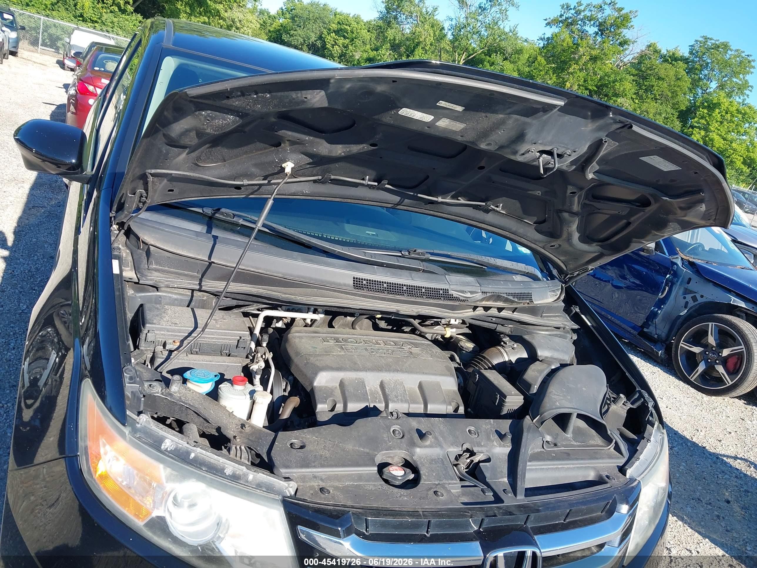 2014 Honda Odyssey Ex Черный vin: 5FNRL5H42EB032377