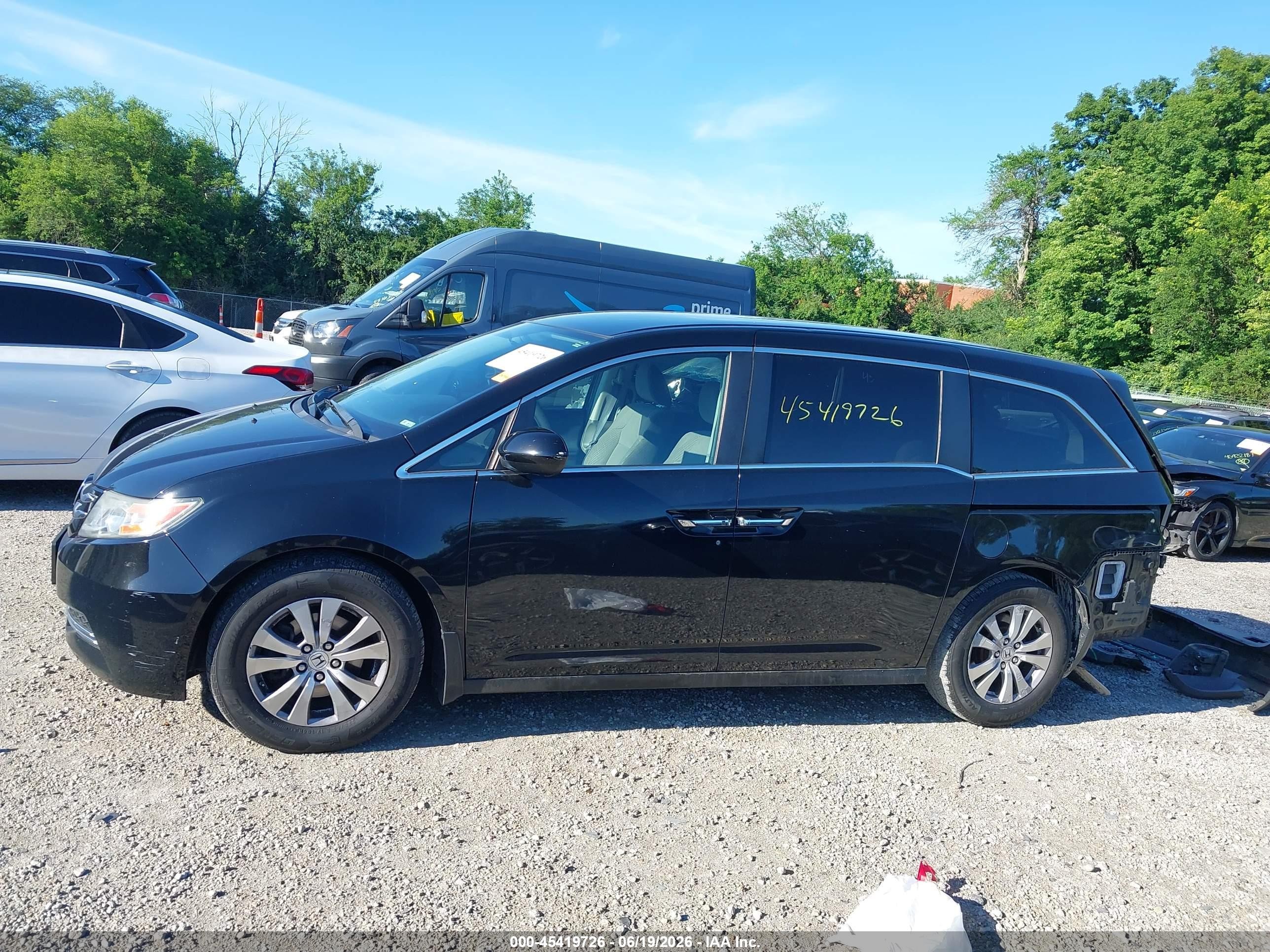 2014 Honda Odyssey Ex Черный vin: 5FNRL5H42EB032377