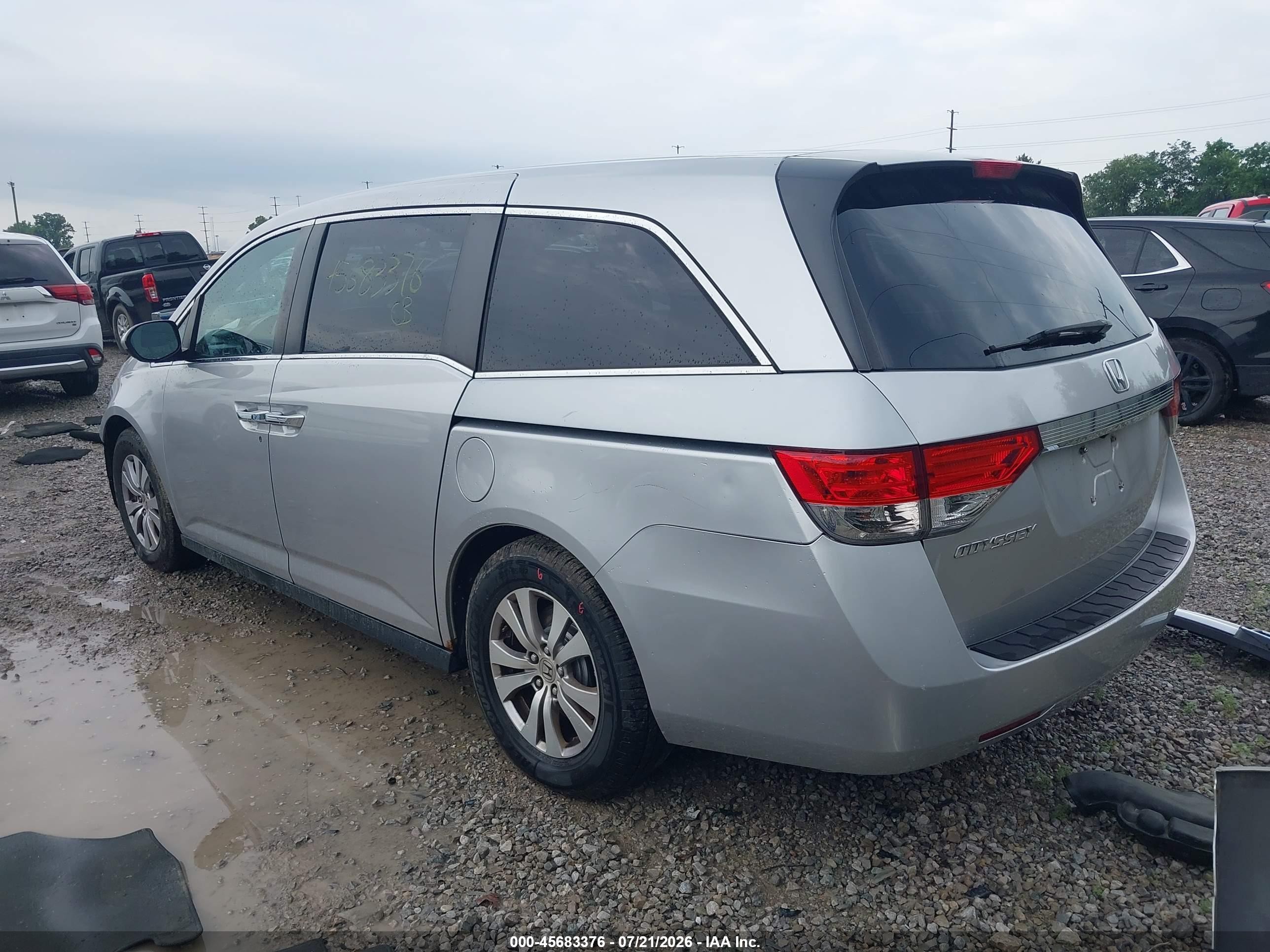 2014 Honda Odyssey Ex Silver vin: 5FNRL5H42EB047056