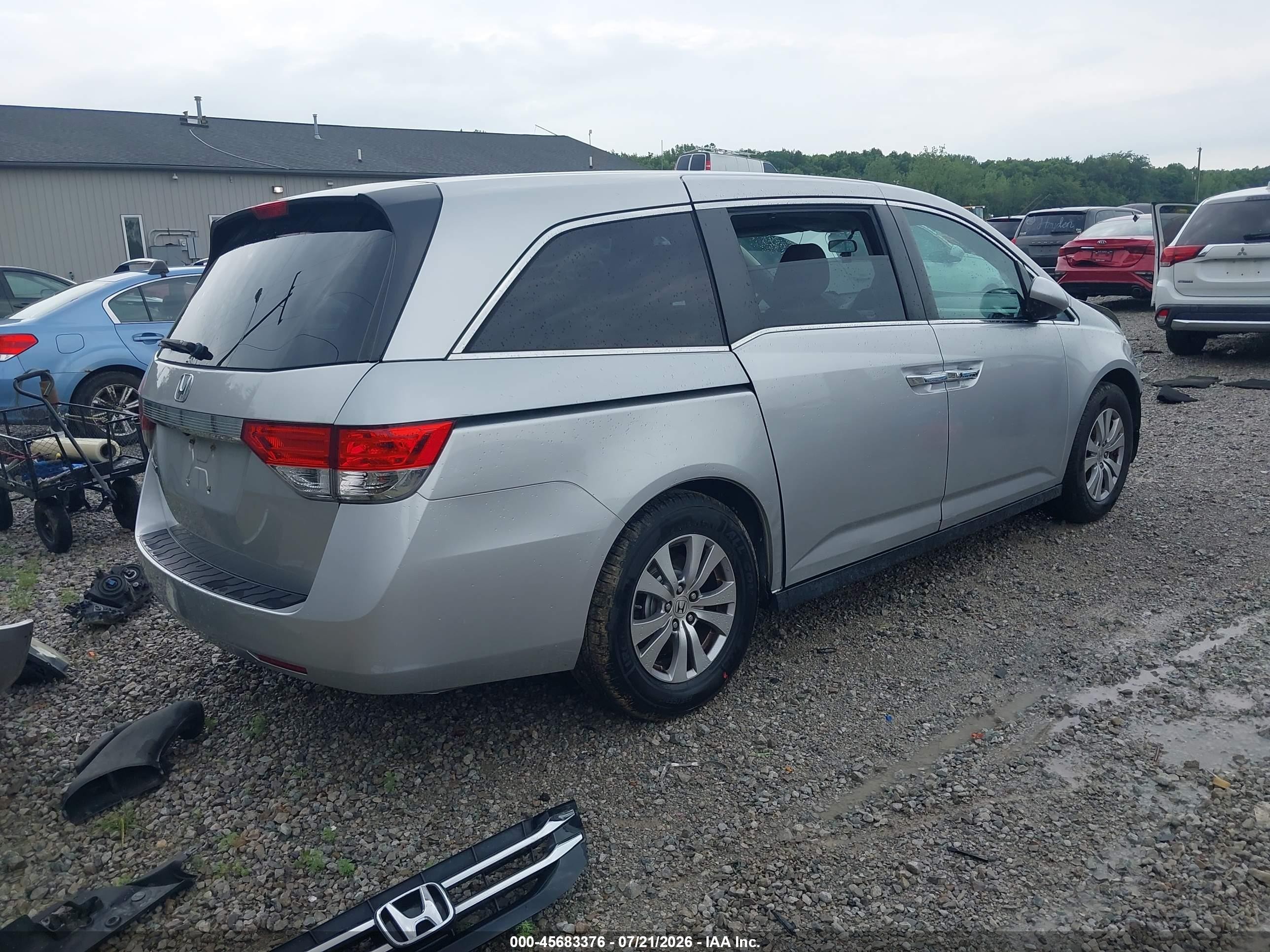2014 Honda Odyssey Ex Silver vin: 5FNRL5H42EB047056