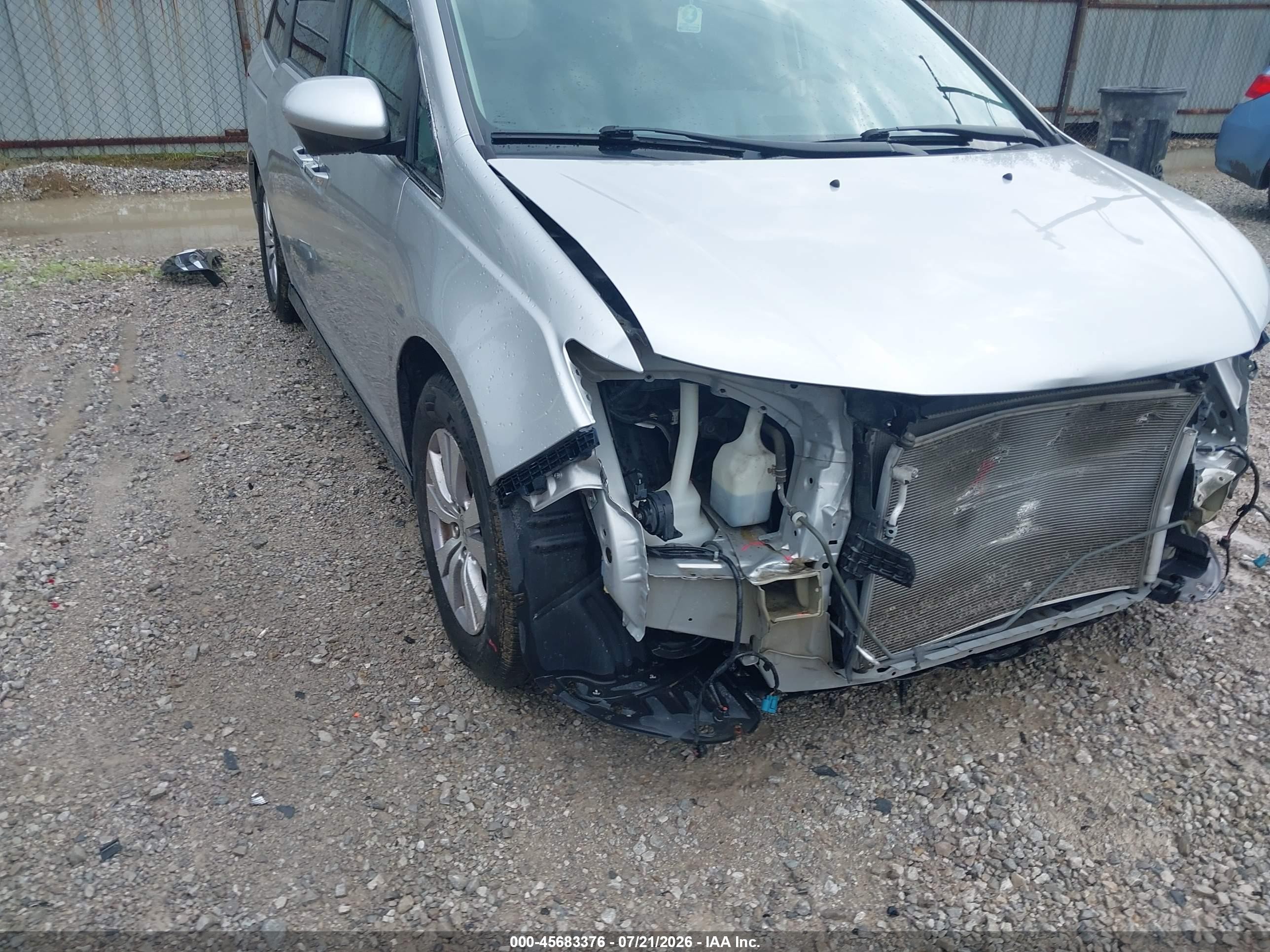 2014 Honda Odyssey Ex Silver vin: 5FNRL5H42EB047056