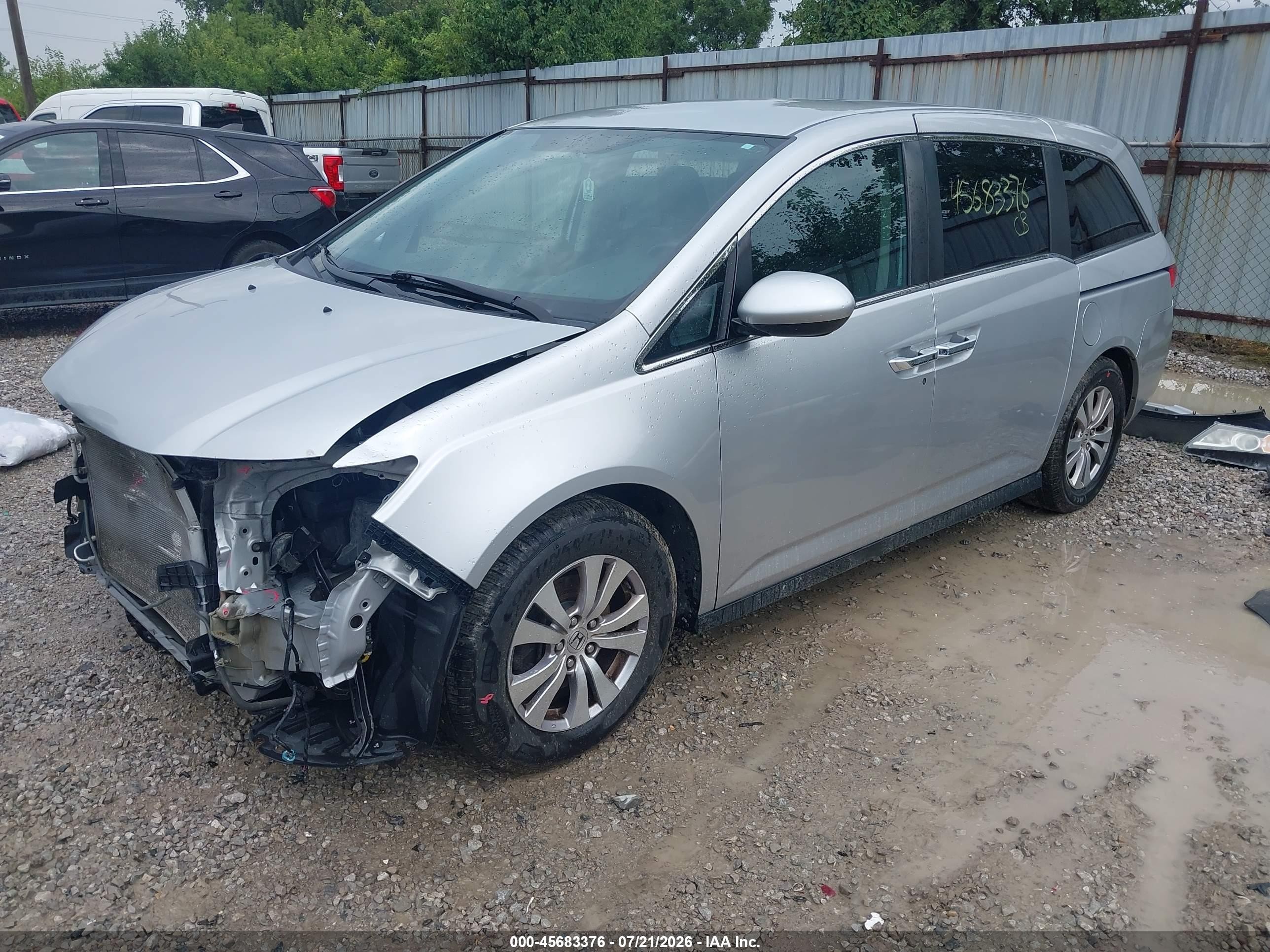 2014 Honda Odyssey Ex Silver vin: 5FNRL5H42EB047056