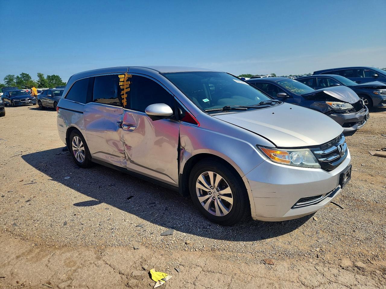 2014 Honda Odyssey Ex Silver vin: 5FNRL5H42EB058445
