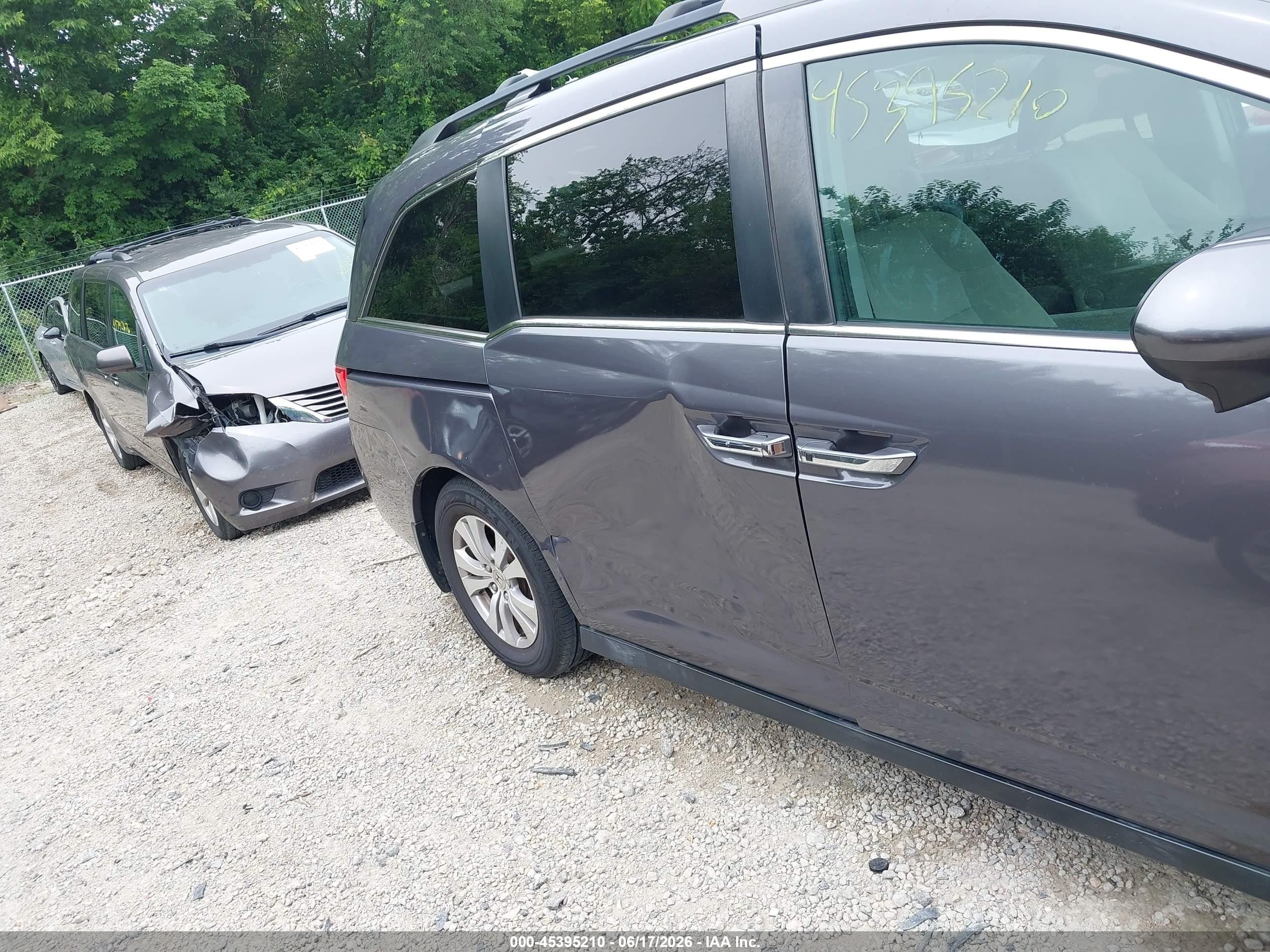 2014 Honda Odyssey Ex Gray vin: 5FNRL5H42EB097049