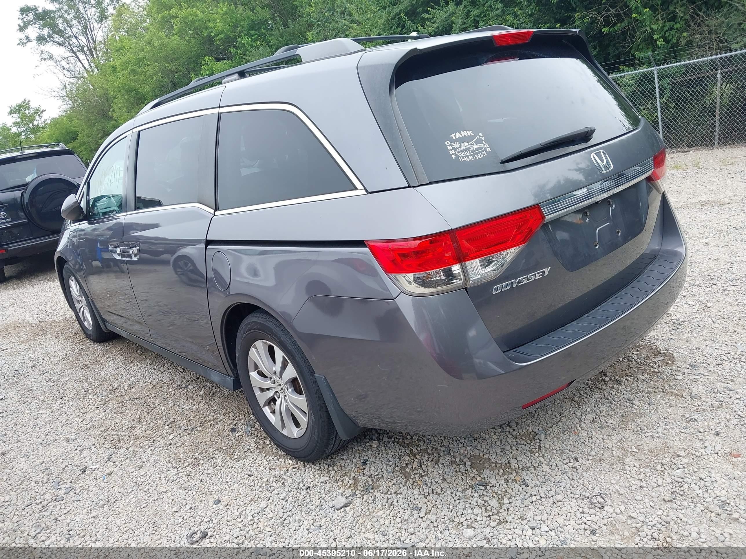 2014 Honda Odyssey Ex Gray vin: 5FNRL5H42EB097049