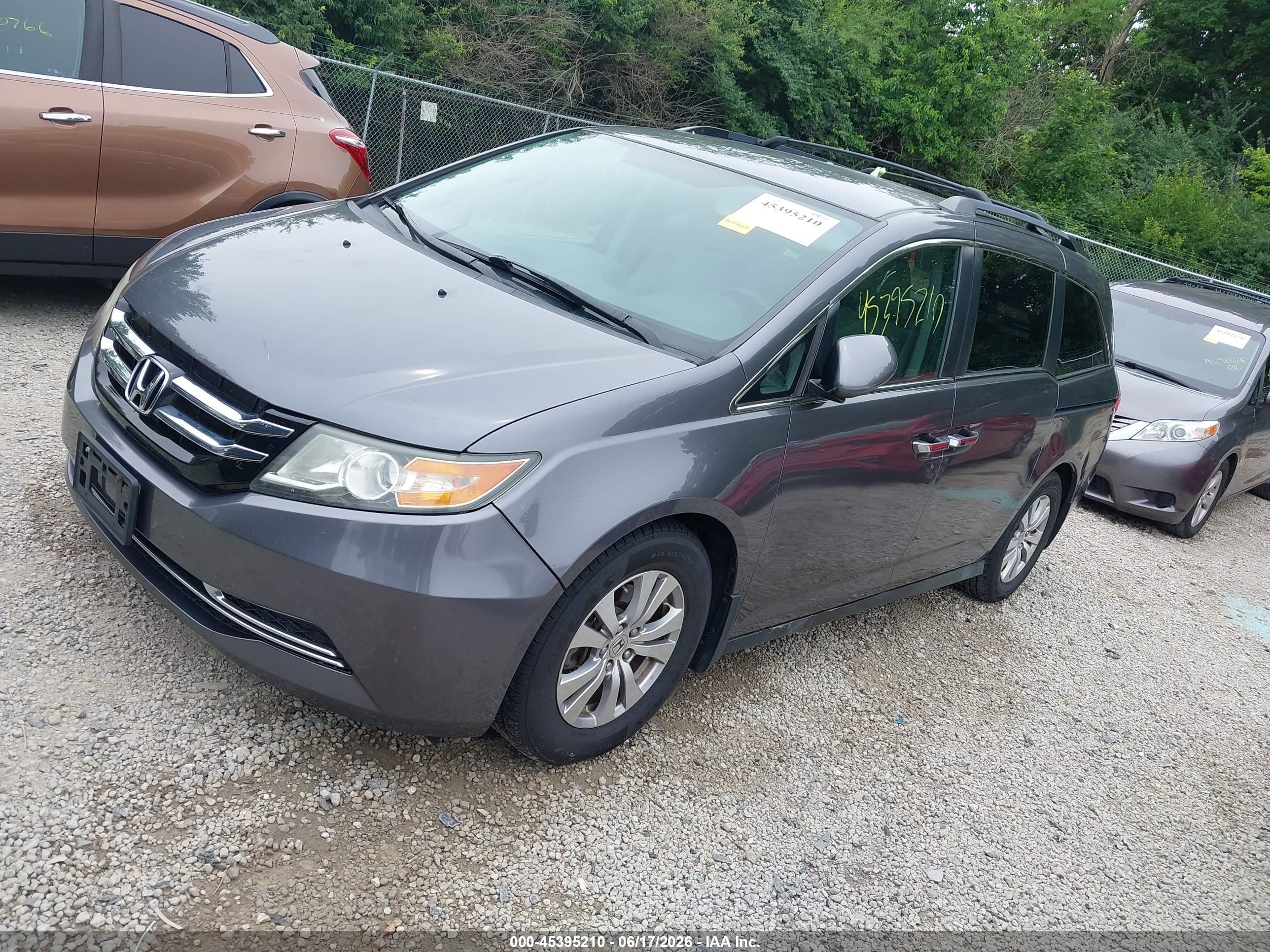 2014 Honda Odyssey Ex Gray vin: 5FNRL5H42EB097049