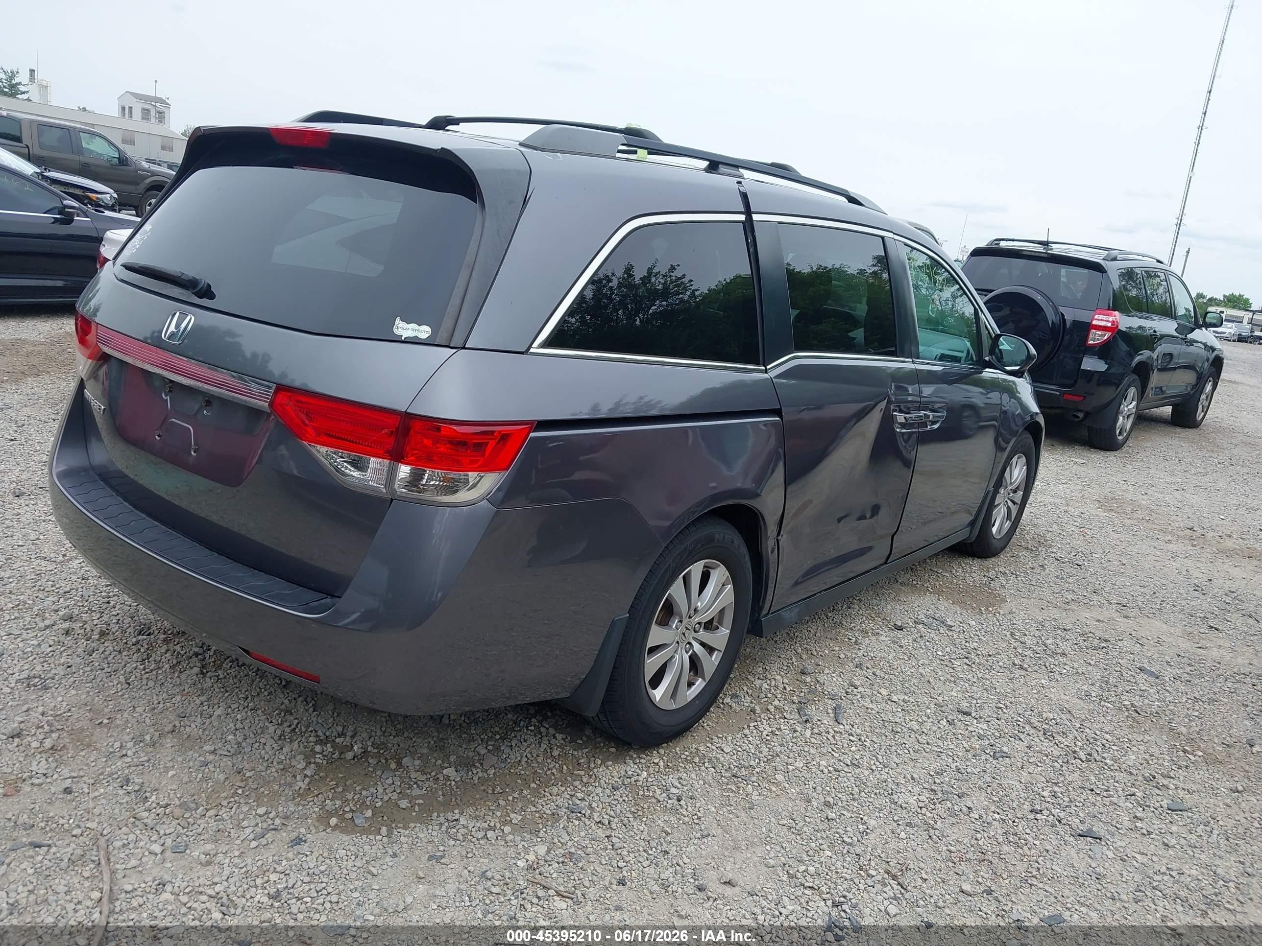 2014 Honda Odyssey Ex Gray vin: 5FNRL5H42EB097049