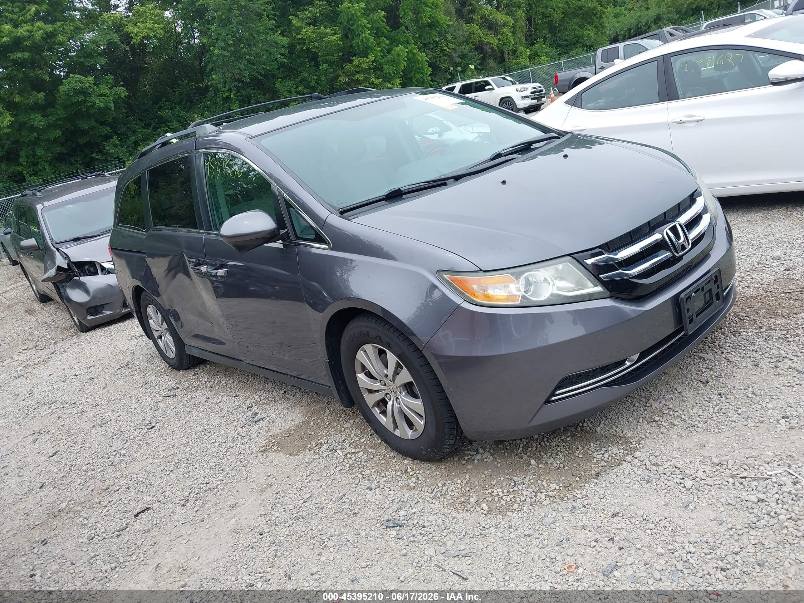 2014 Honda Odyssey Ex Gray vin: 5FNRL5H42EB097049