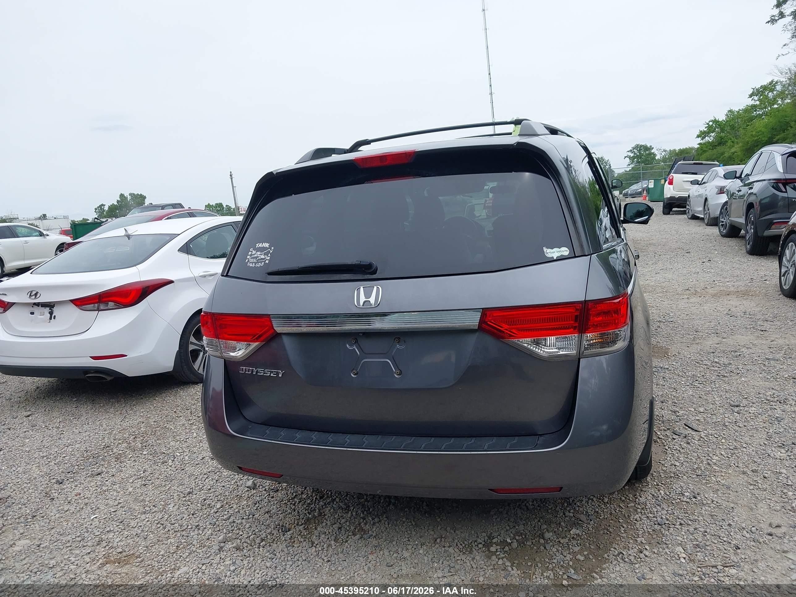 2014 Honda Odyssey Ex Gray vin: 5FNRL5H42EB097049