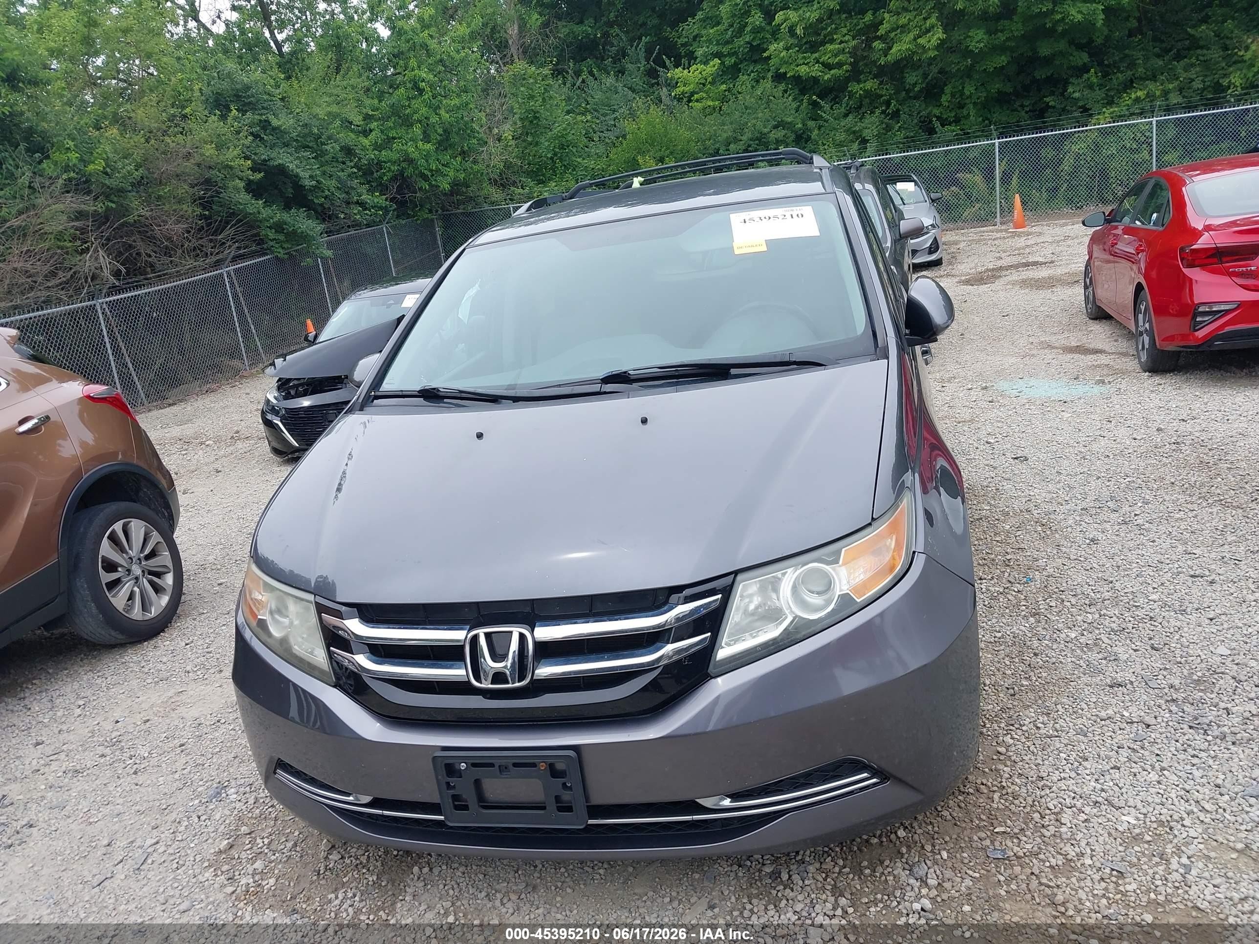 2014 Honda Odyssey Ex Gray vin: 5FNRL5H42EB097049
