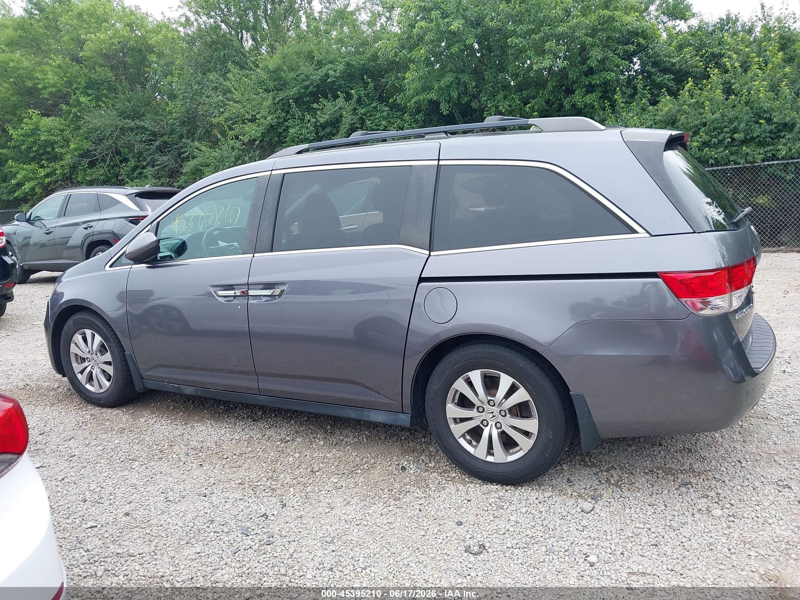 2014 Honda Odyssey Ex Gray vin: 5FNRL5H42EB097049