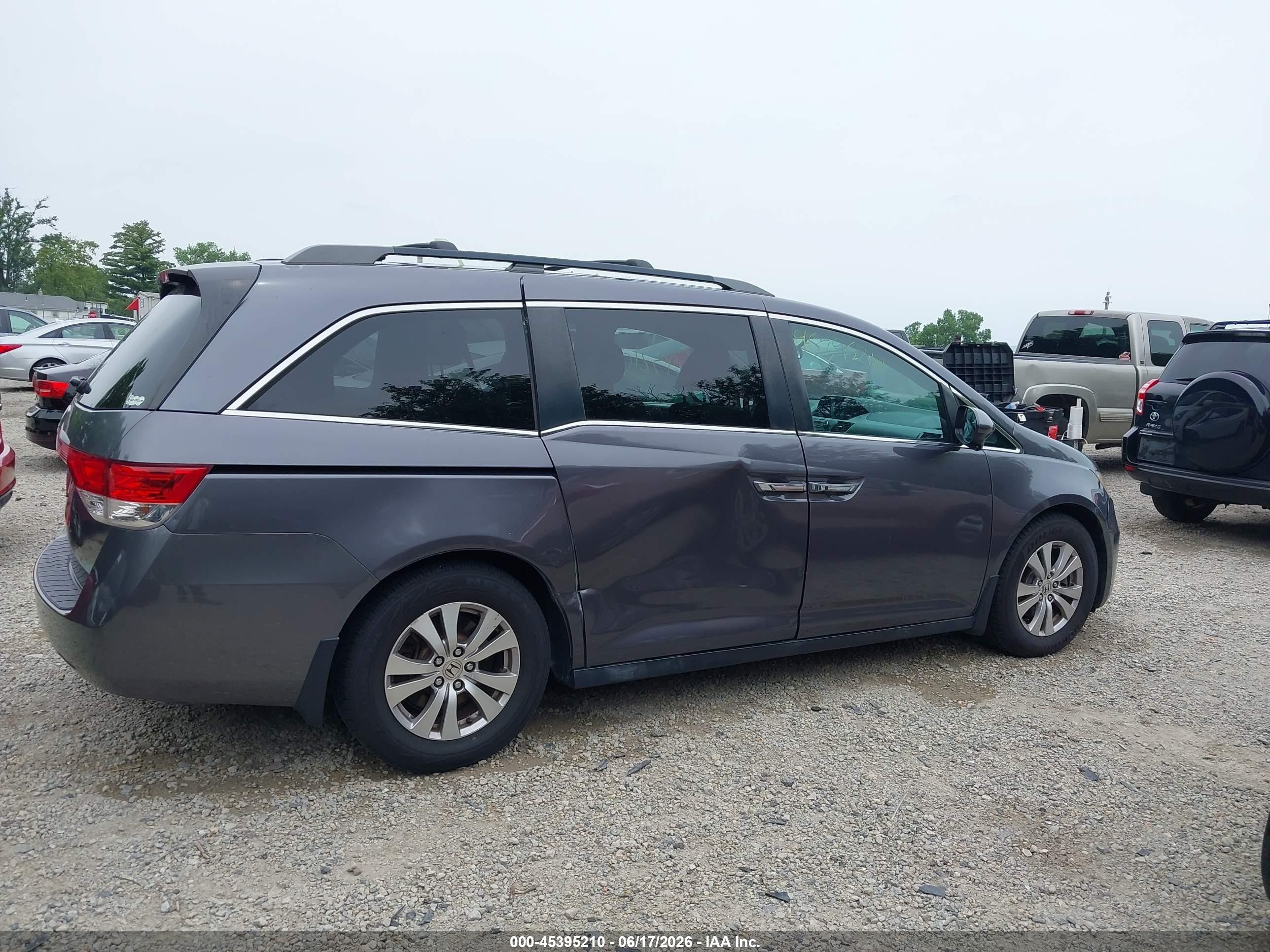 2014 Honda Odyssey Ex Gray vin: 5FNRL5H42EB097049