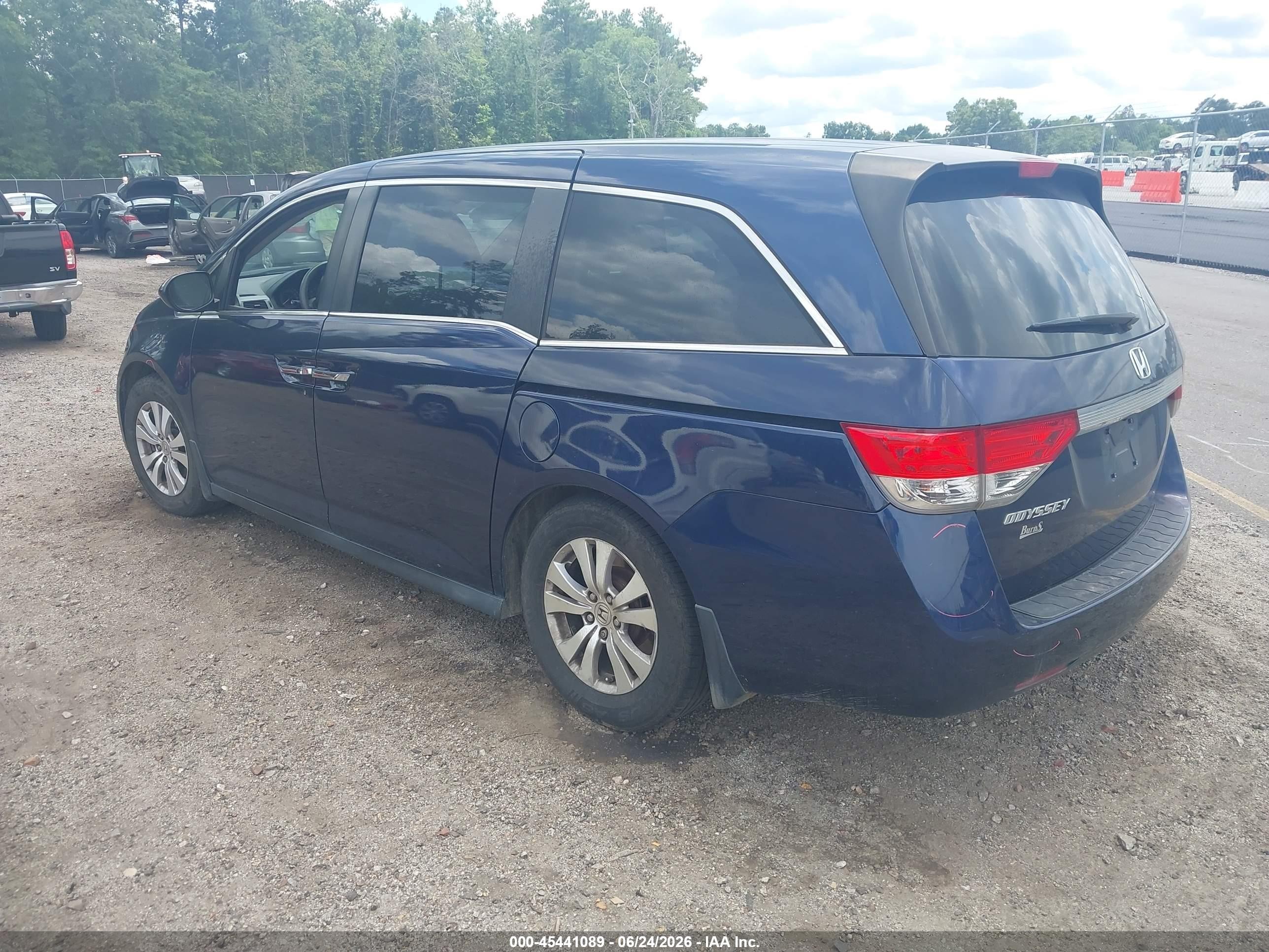 2014 Honda Odyssey Ex Dark Blue vin: 5FNRL5H42EB101584