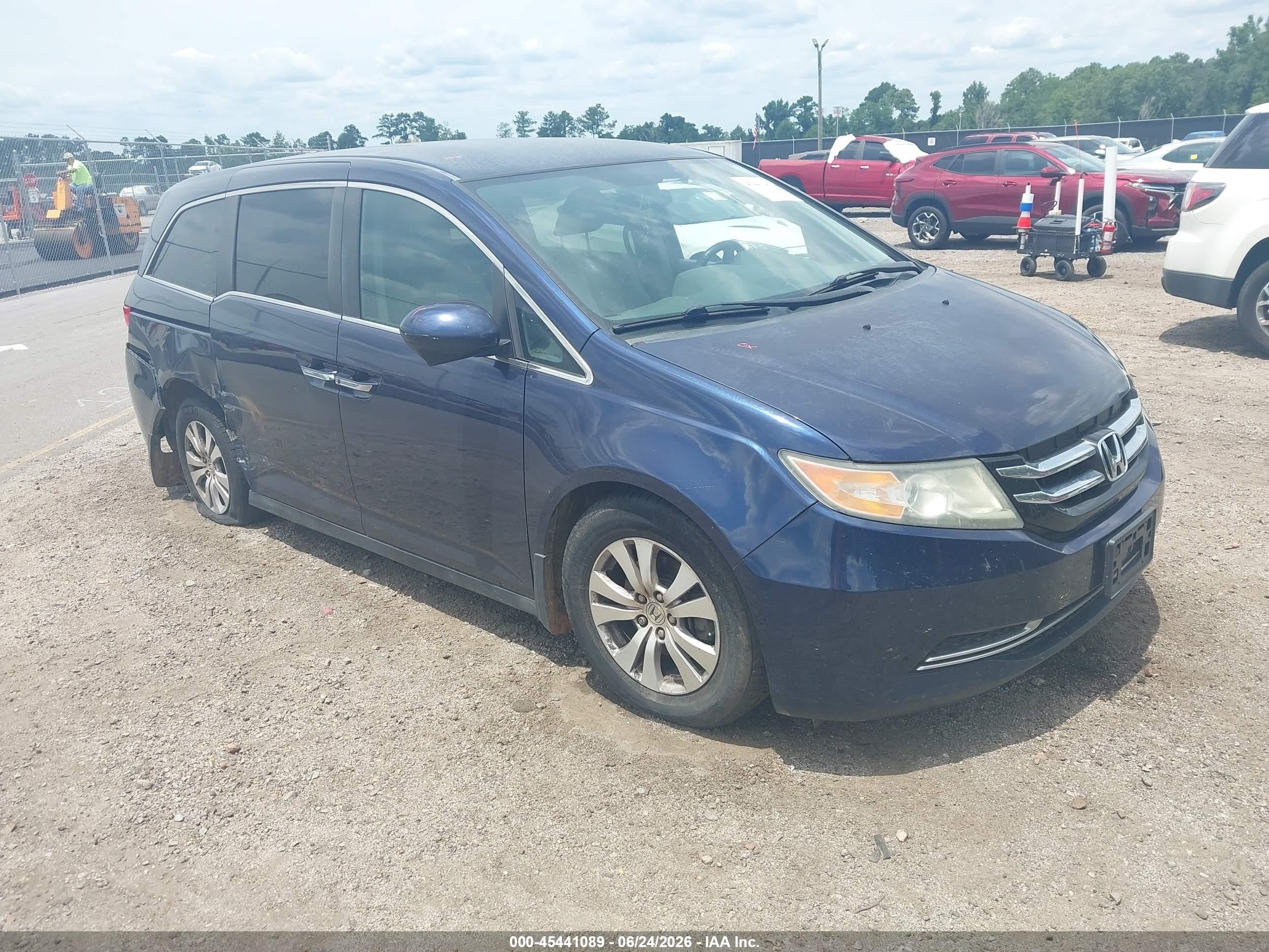 2014 Honda Odyssey Ex Dark Blue vin: 5FNRL5H42EB101584