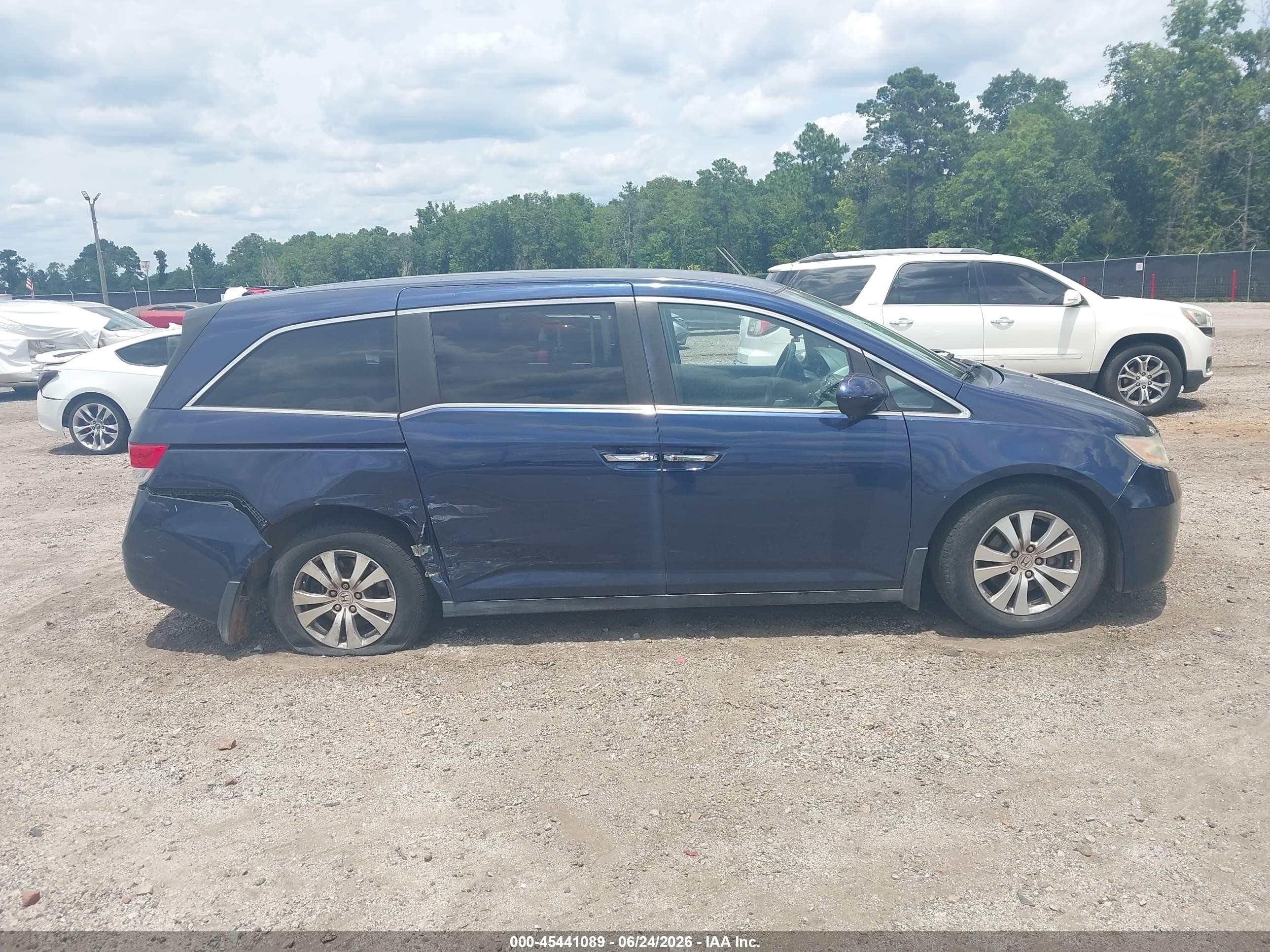 2014 Honda Odyssey Ex Dark Blue vin: 5FNRL5H42EB101584