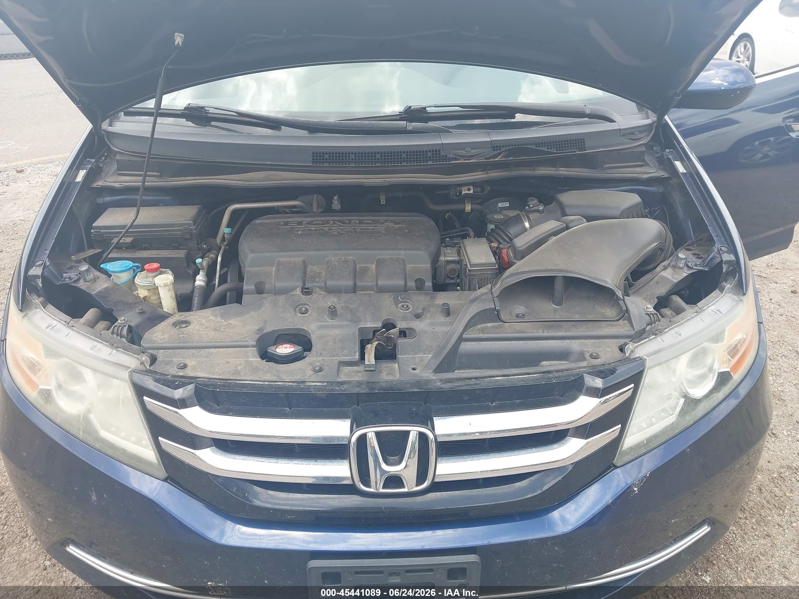 2014 Honda Odyssey Ex Dark Blue vin: 5FNRL5H42EB101584