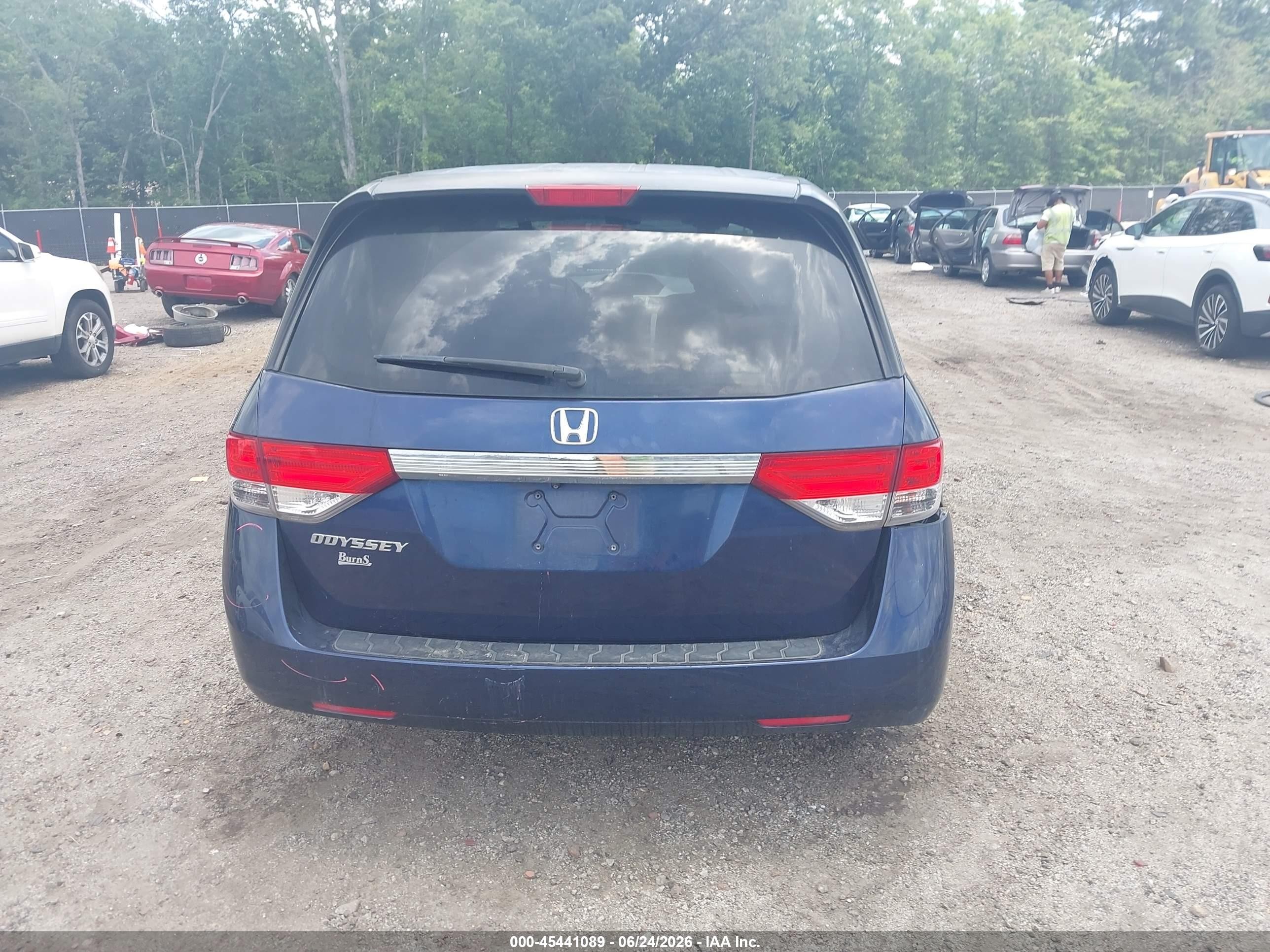 2014 Honda Odyssey Ex Dark Blue vin: 5FNRL5H42EB101584