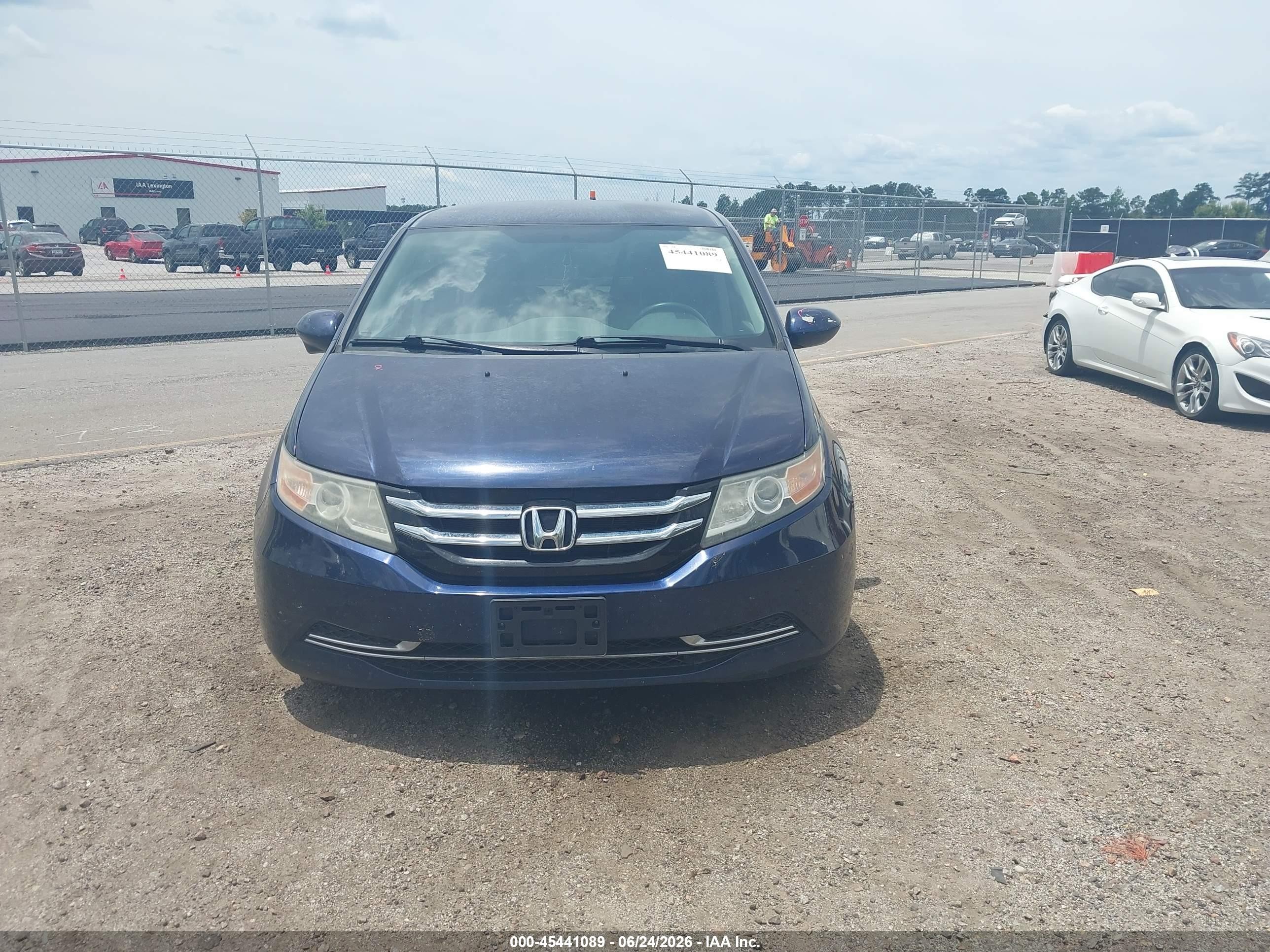 2014 Honda Odyssey Ex Dark Blue vin: 5FNRL5H42EB101584