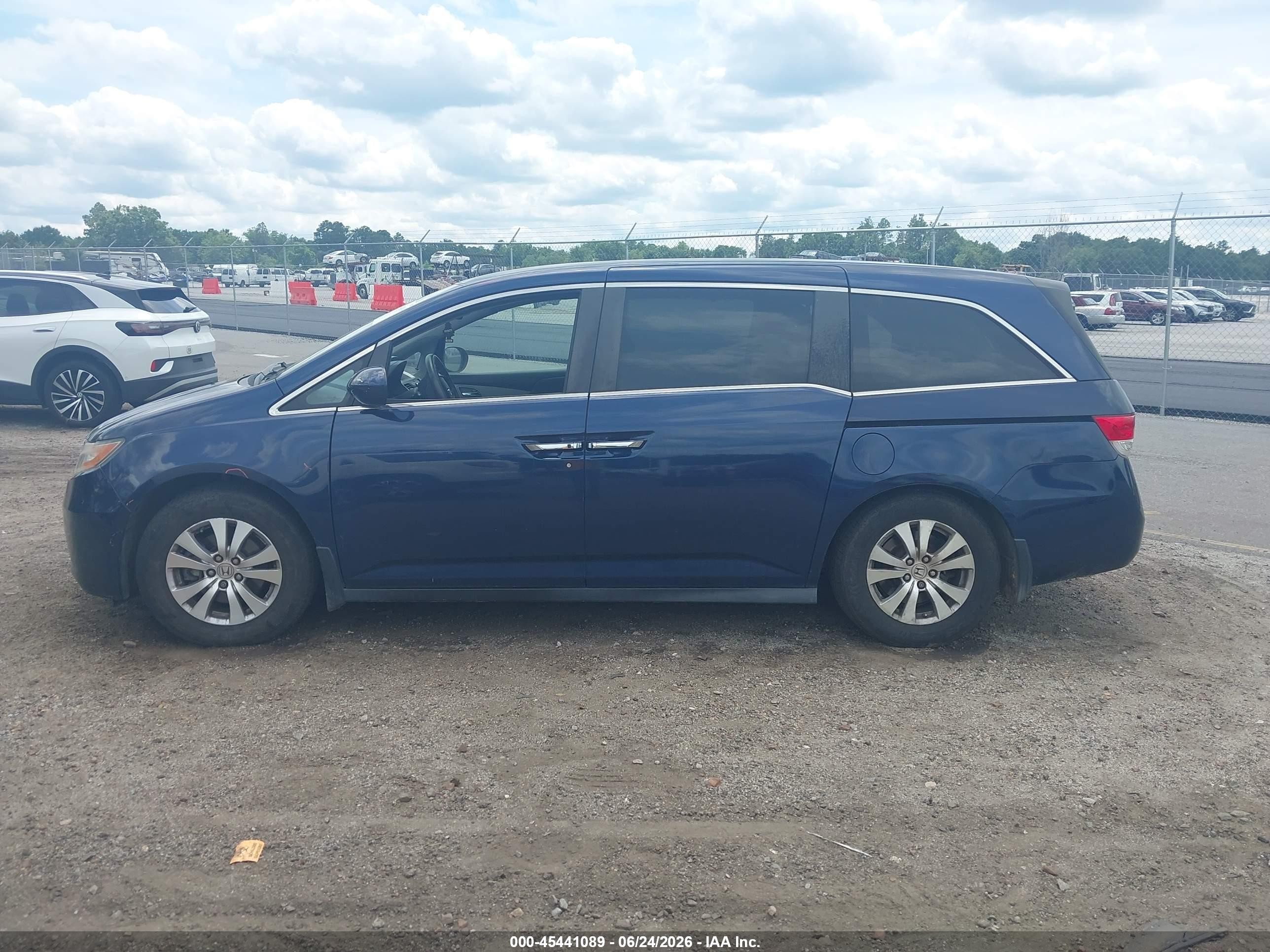 2014 Honda Odyssey Ex Dark Blue vin: 5FNRL5H42EB101584