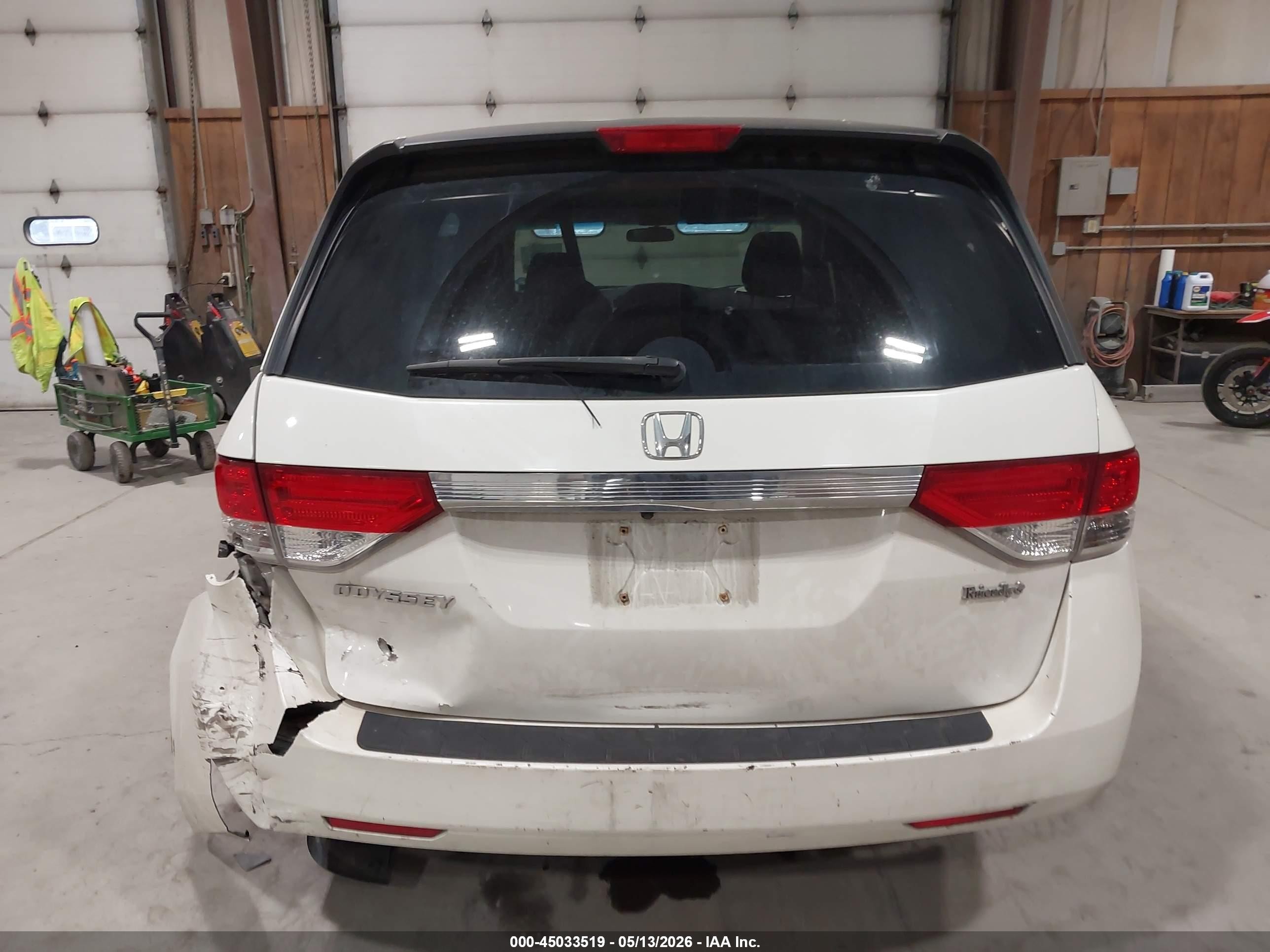 2015 Honda Odyssey Ex White vin: 5FNRL5H42FB068796