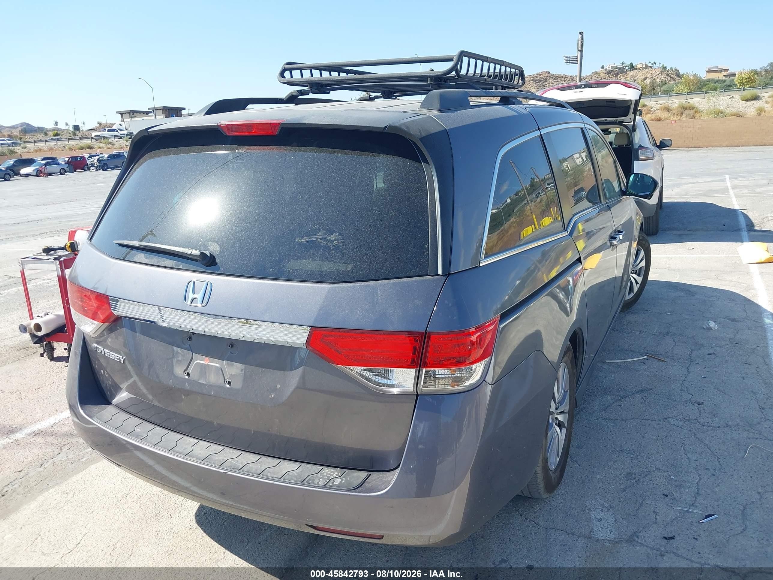 2015 Honda Odyssey Ex Gray vin: 5FNRL5H42FB083055