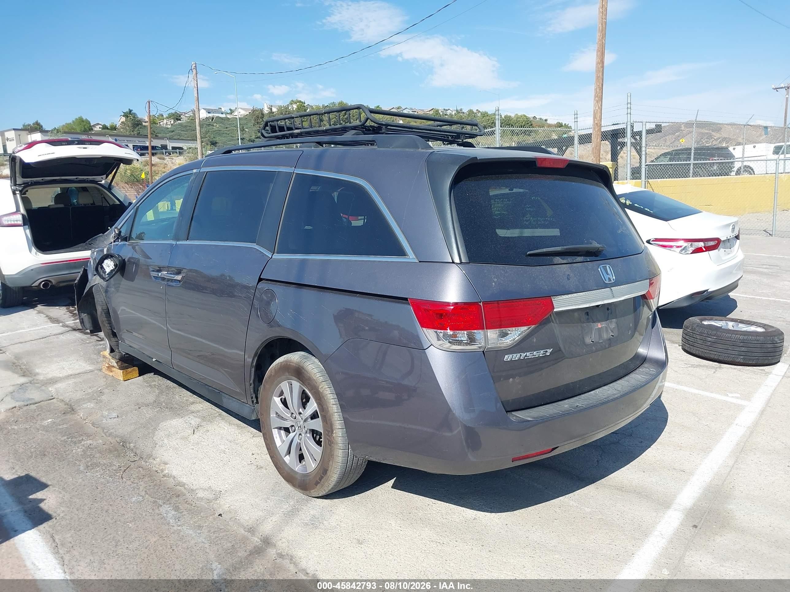 2015 Honda Odyssey Ex Gray vin: 5FNRL5H42FB083055