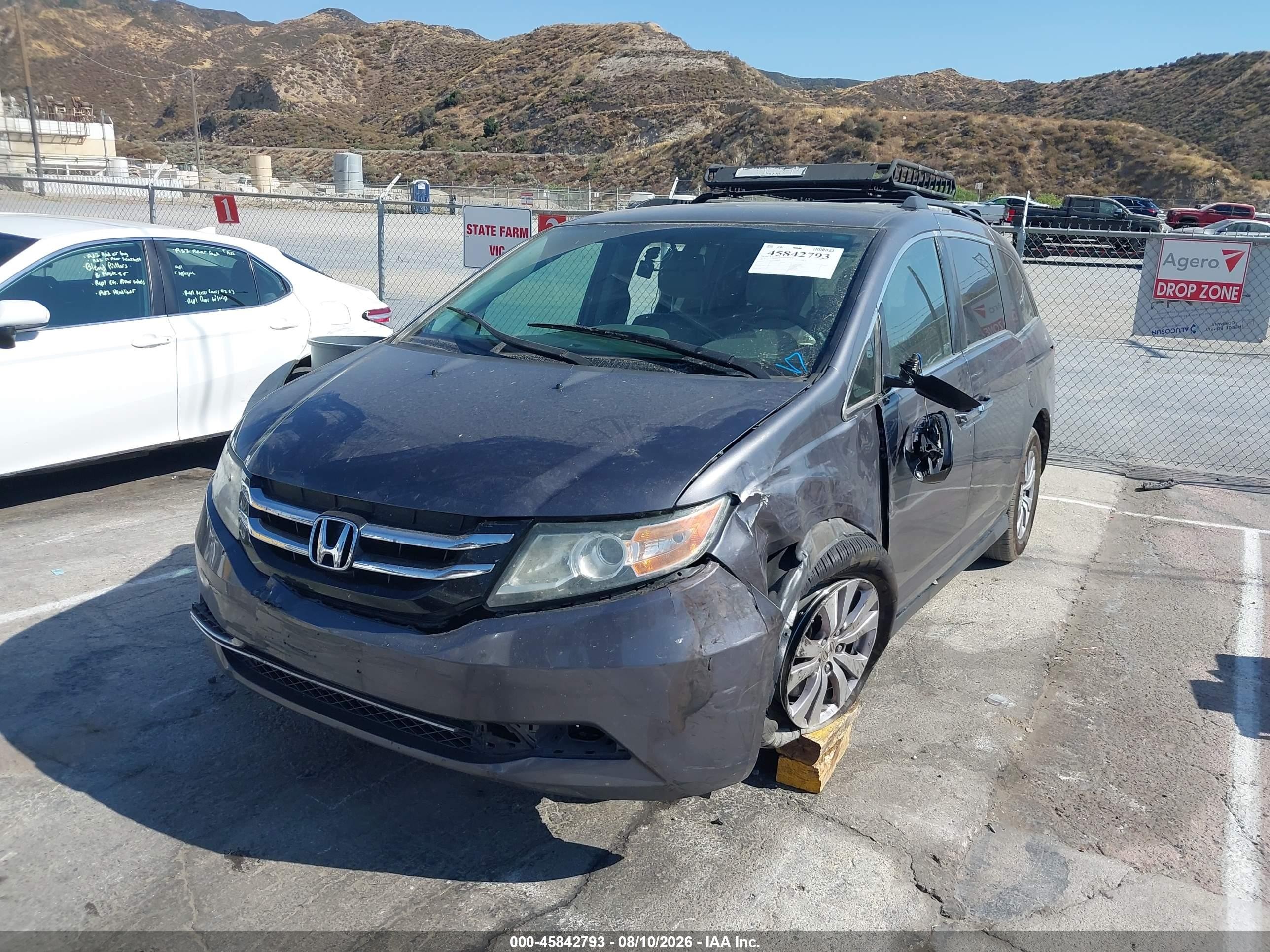 2015 Honda Odyssey Ex Gray vin: 5FNRL5H42FB083055