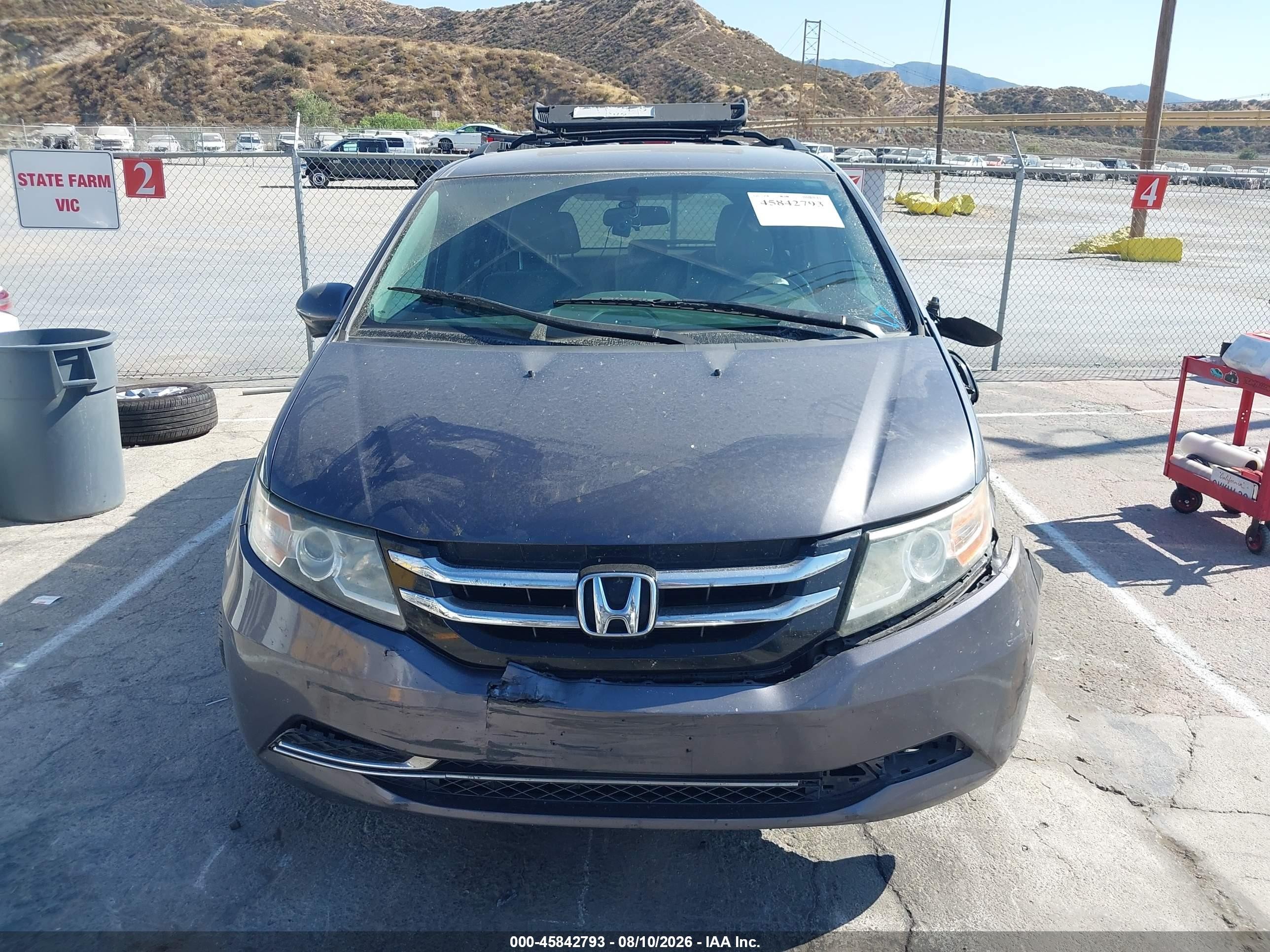 2015 Honda Odyssey Ex Gray vin: 5FNRL5H42FB083055