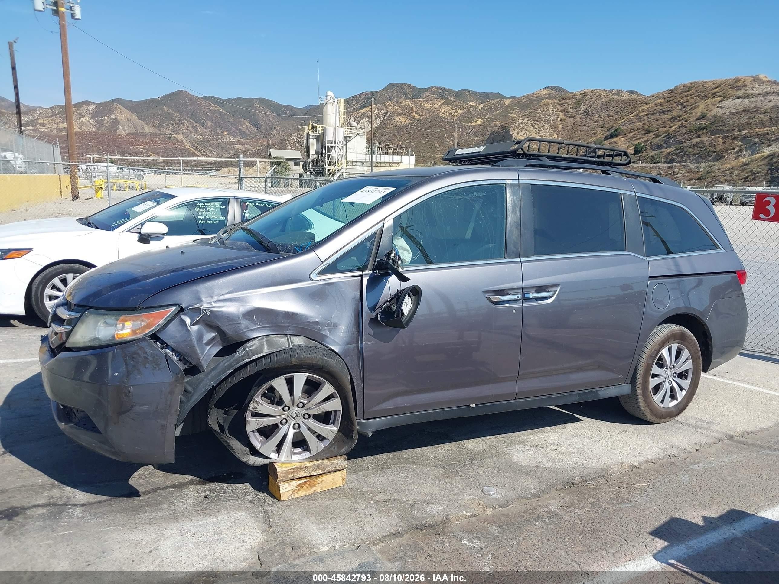 2015 Honda Odyssey Ex Gray vin: 5FNRL5H42FB083055