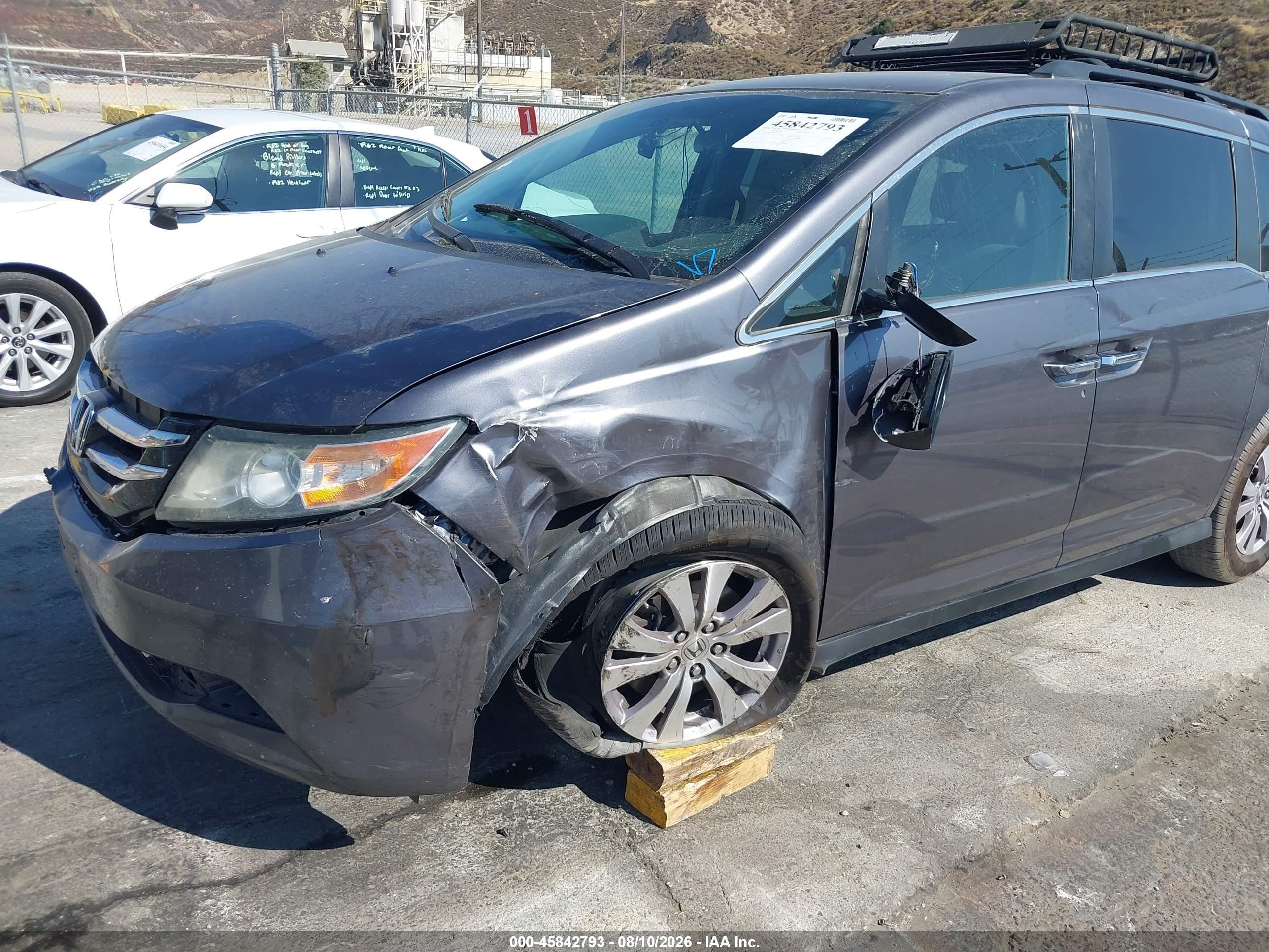 2015 Honda Odyssey Ex Gray vin: 5FNRL5H42FB083055