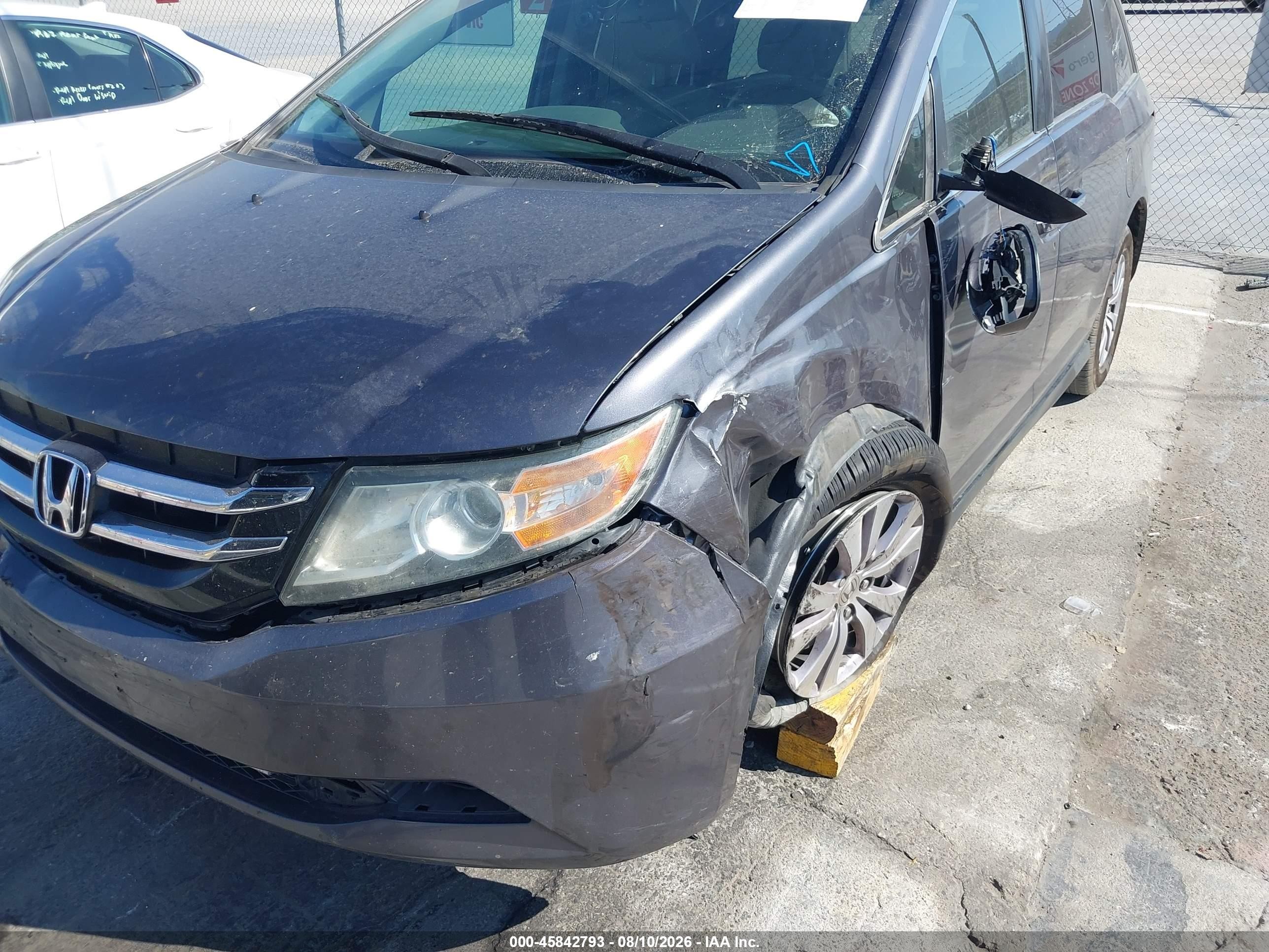 2015 Honda Odyssey Ex Gray vin: 5FNRL5H42FB083055