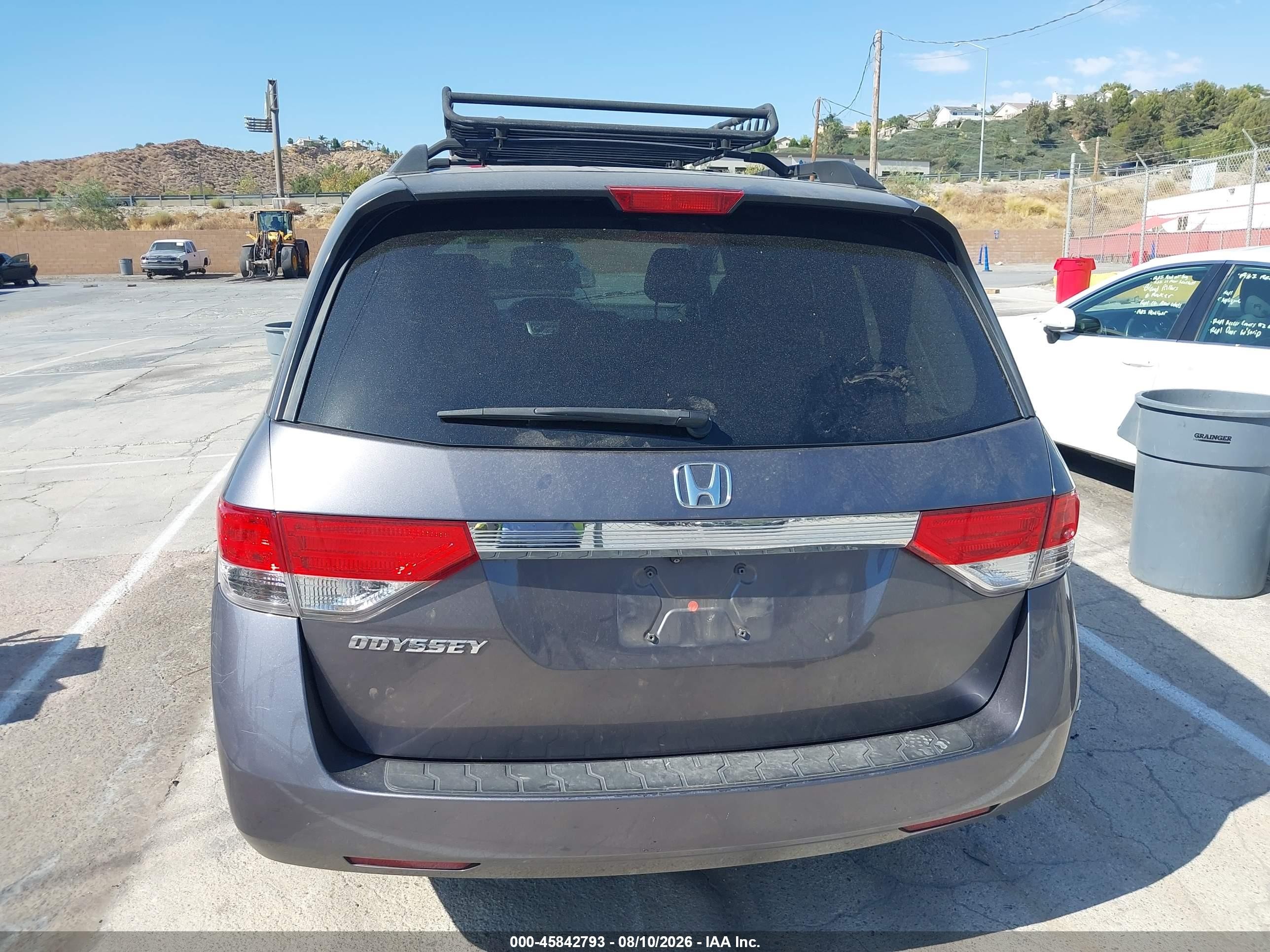 2015 Honda Odyssey Ex Gray vin: 5FNRL5H42FB083055