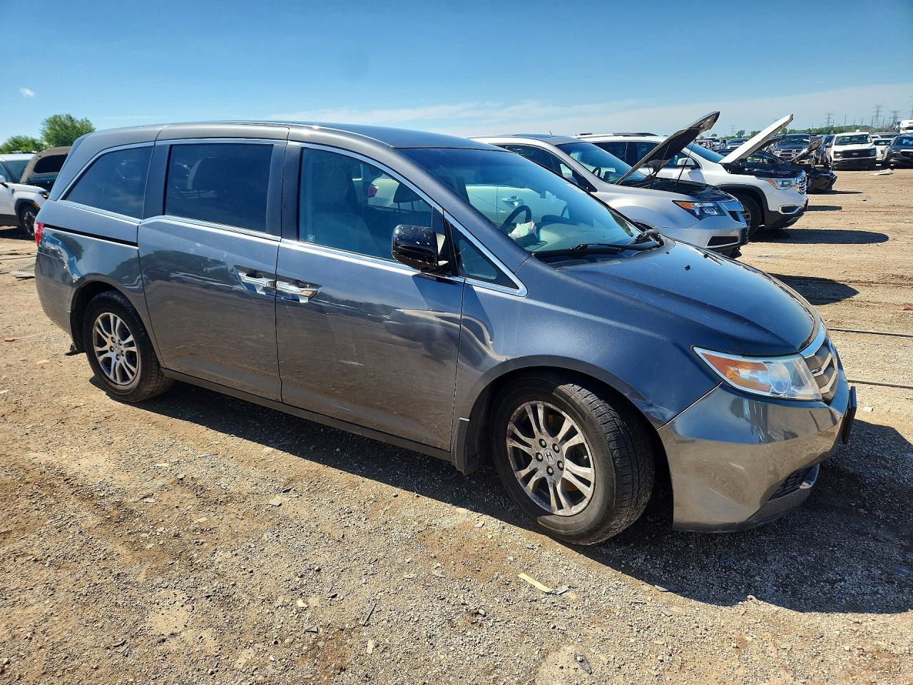 2011 Honda Odyssey Ex Gray vin: 5FNRL5H43BB060152