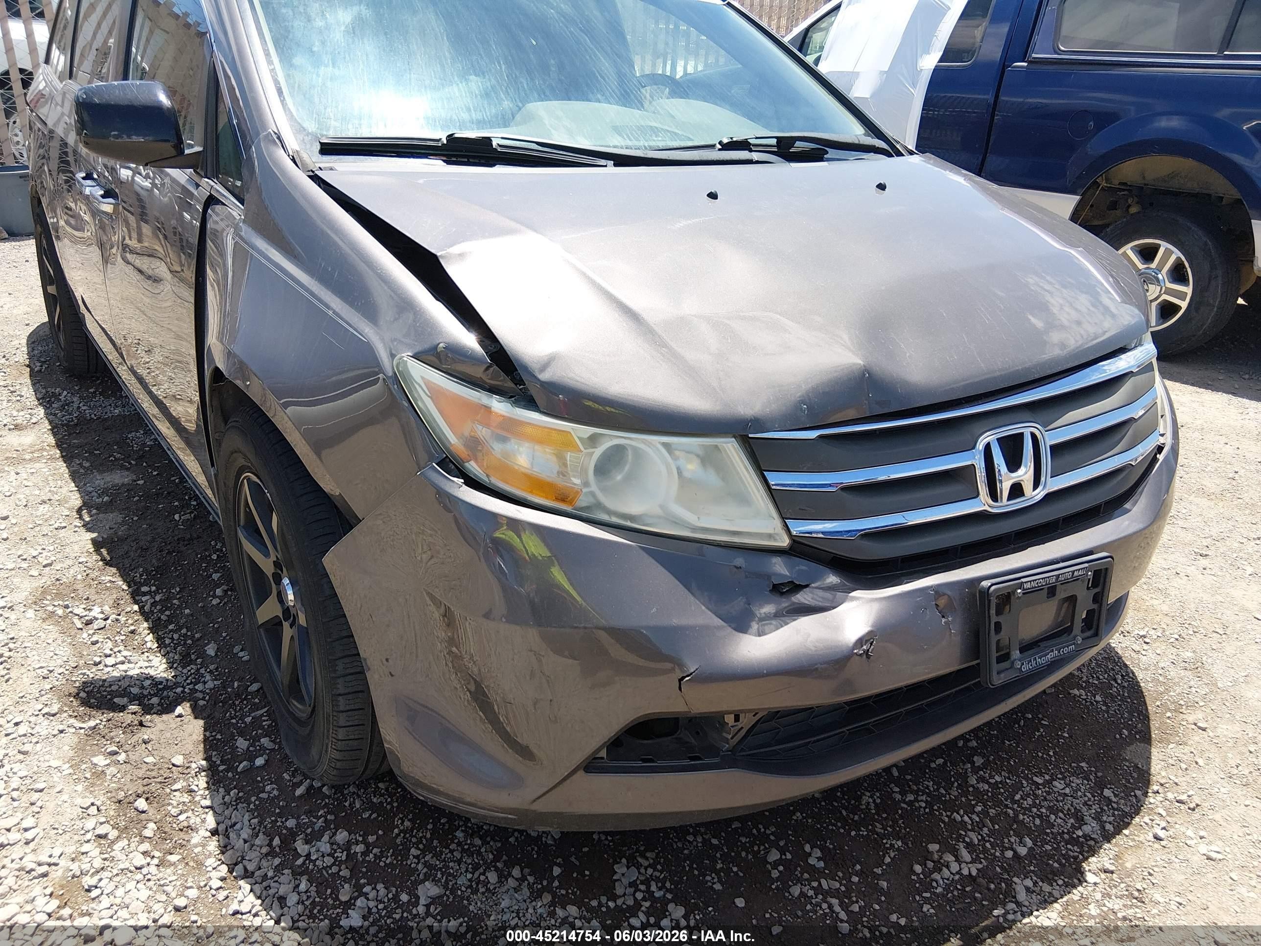 2011 Honda Odyssey Ex Коричневый vin: 5FNRL5H43BB070213
