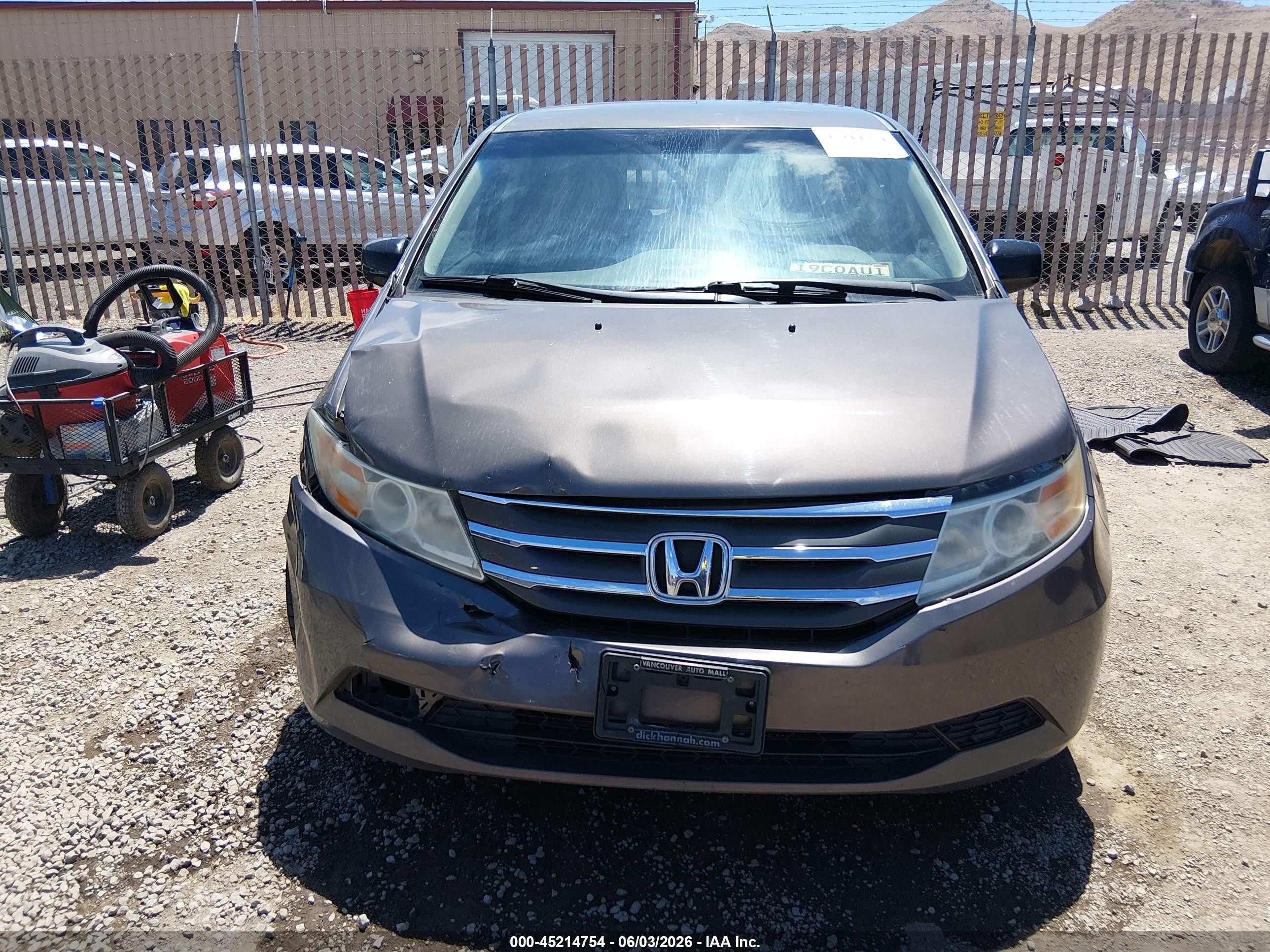 2011 Honda Odyssey Ex Коричневый vin: 5FNRL5H43BB070213