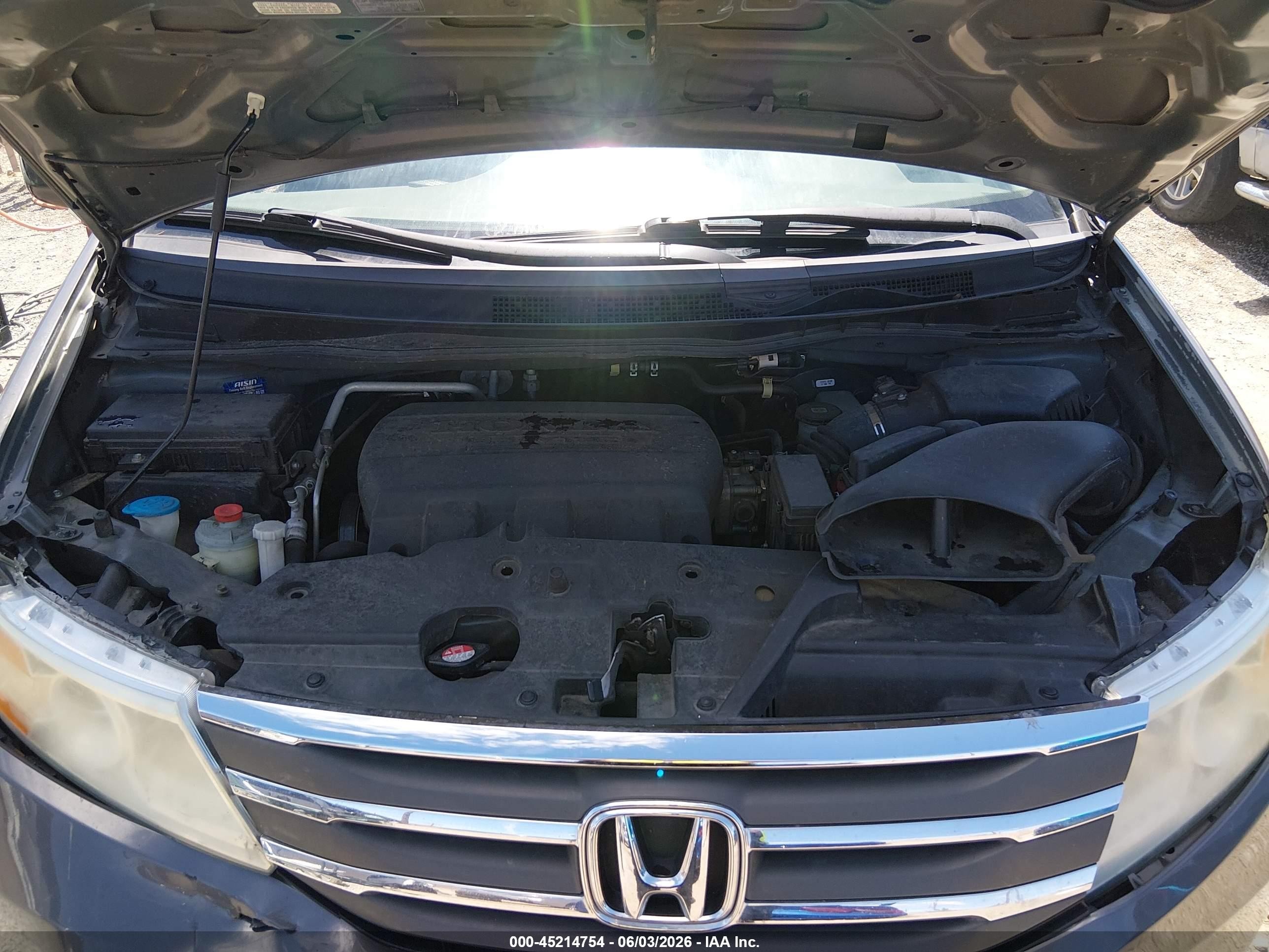 2011 Honda Odyssey Ex Коричневый vin: 5FNRL5H43BB070213