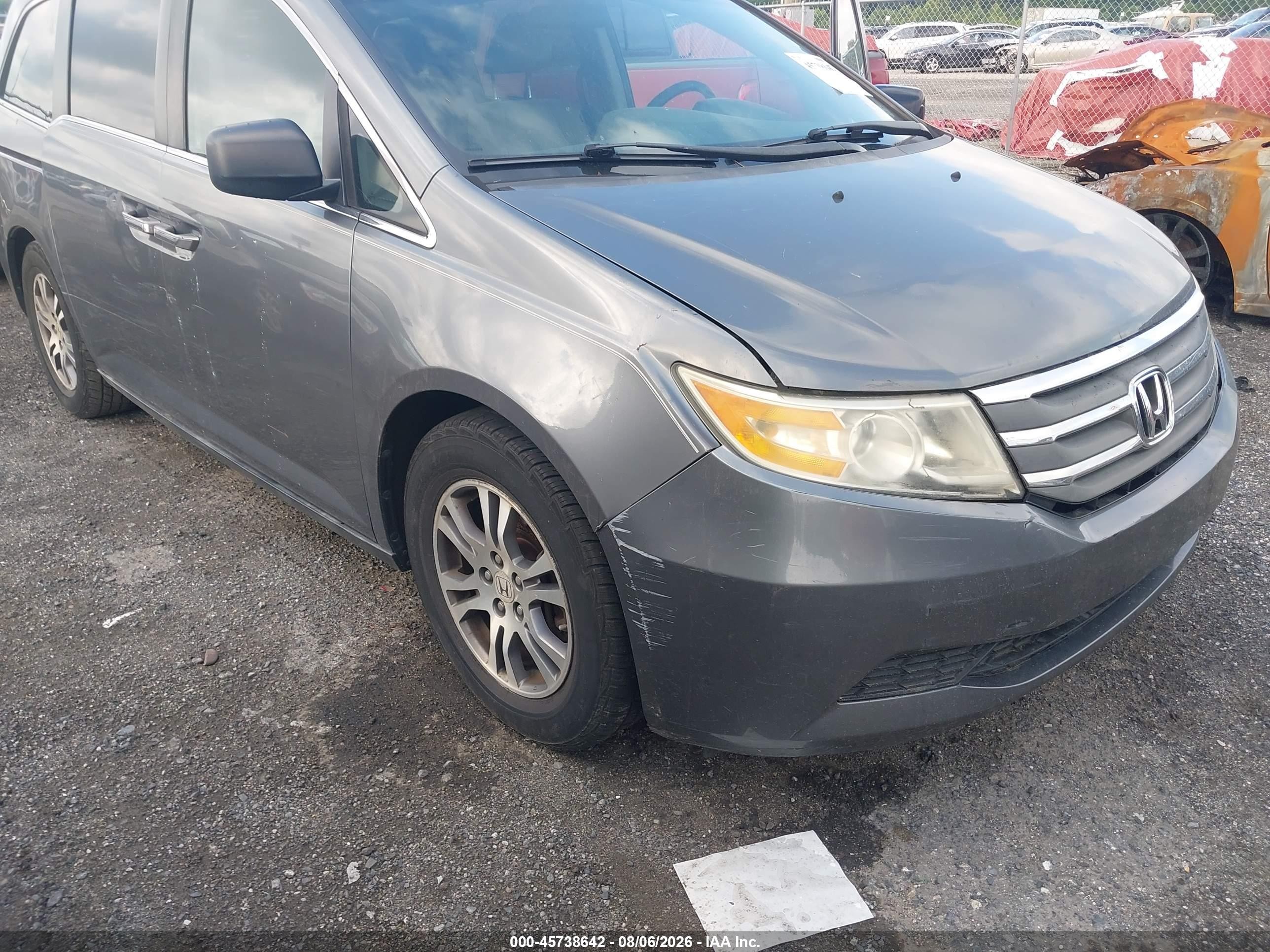 2011 Honda Odyssey Ex Gray vin: 5FNRL5H43BB100911
