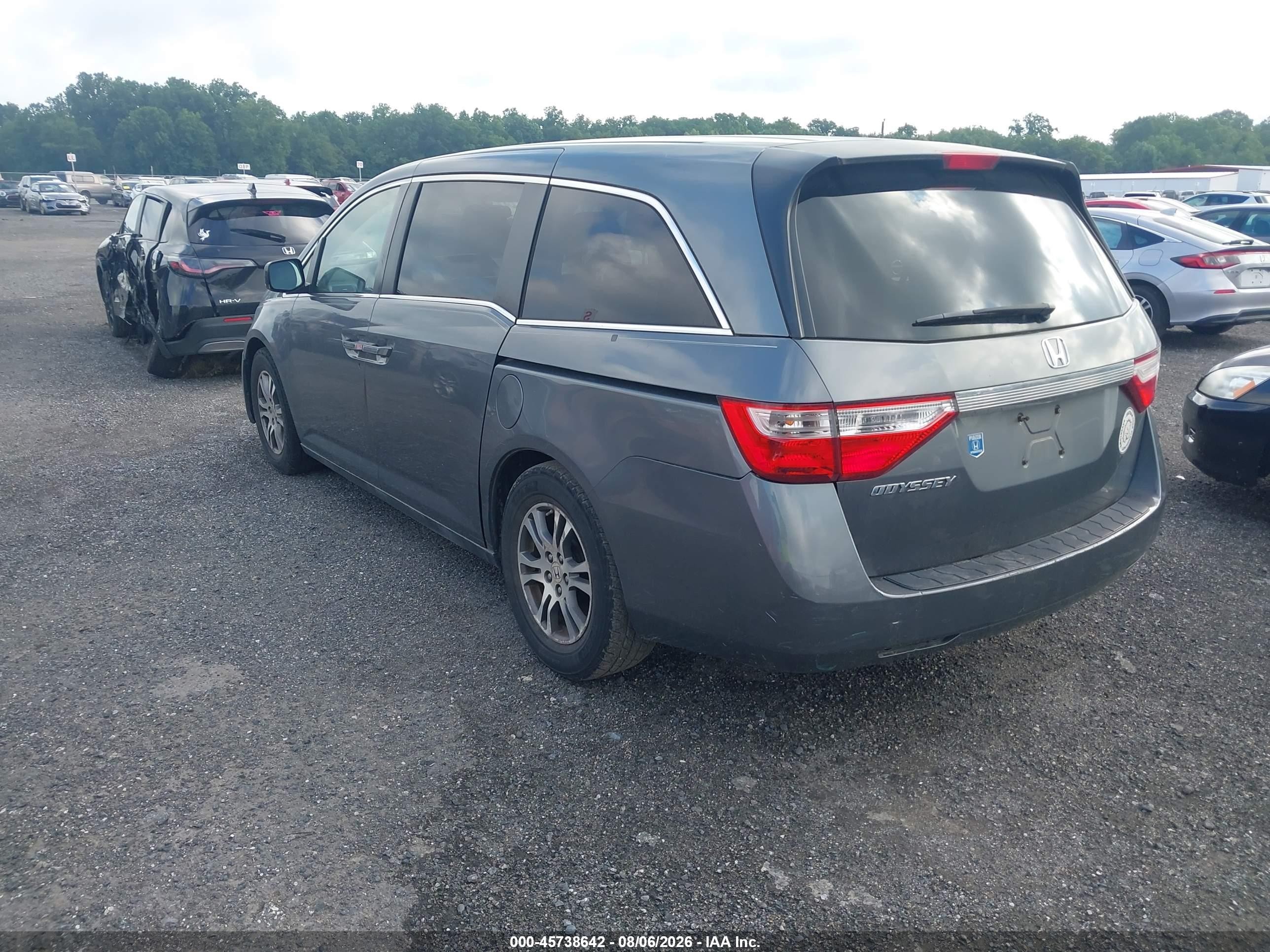 2011 Honda Odyssey Ex Gray vin: 5FNRL5H43BB100911