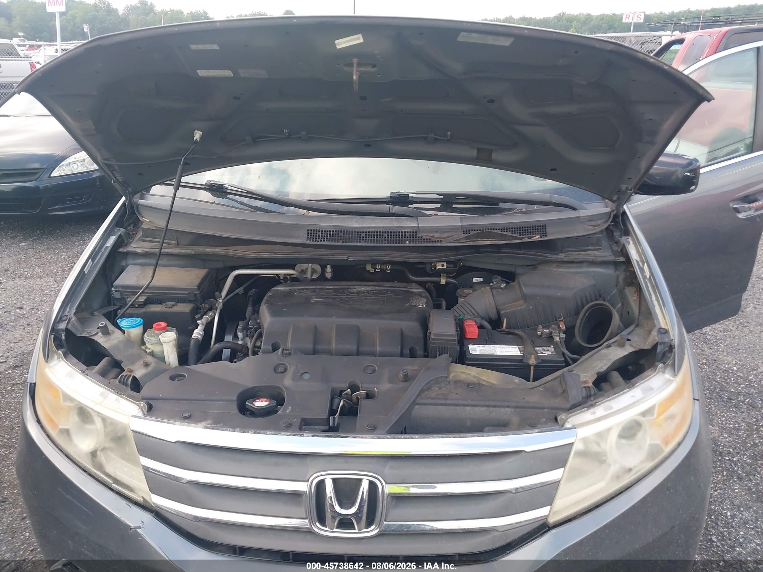2011 Honda Odyssey Ex Gray vin: 5FNRL5H43BB100911